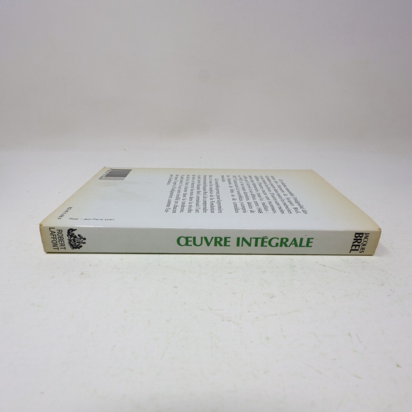 1982 Oeuvre Intégrale Jacques Brel Paroles des Chansons Robert Laffont Français