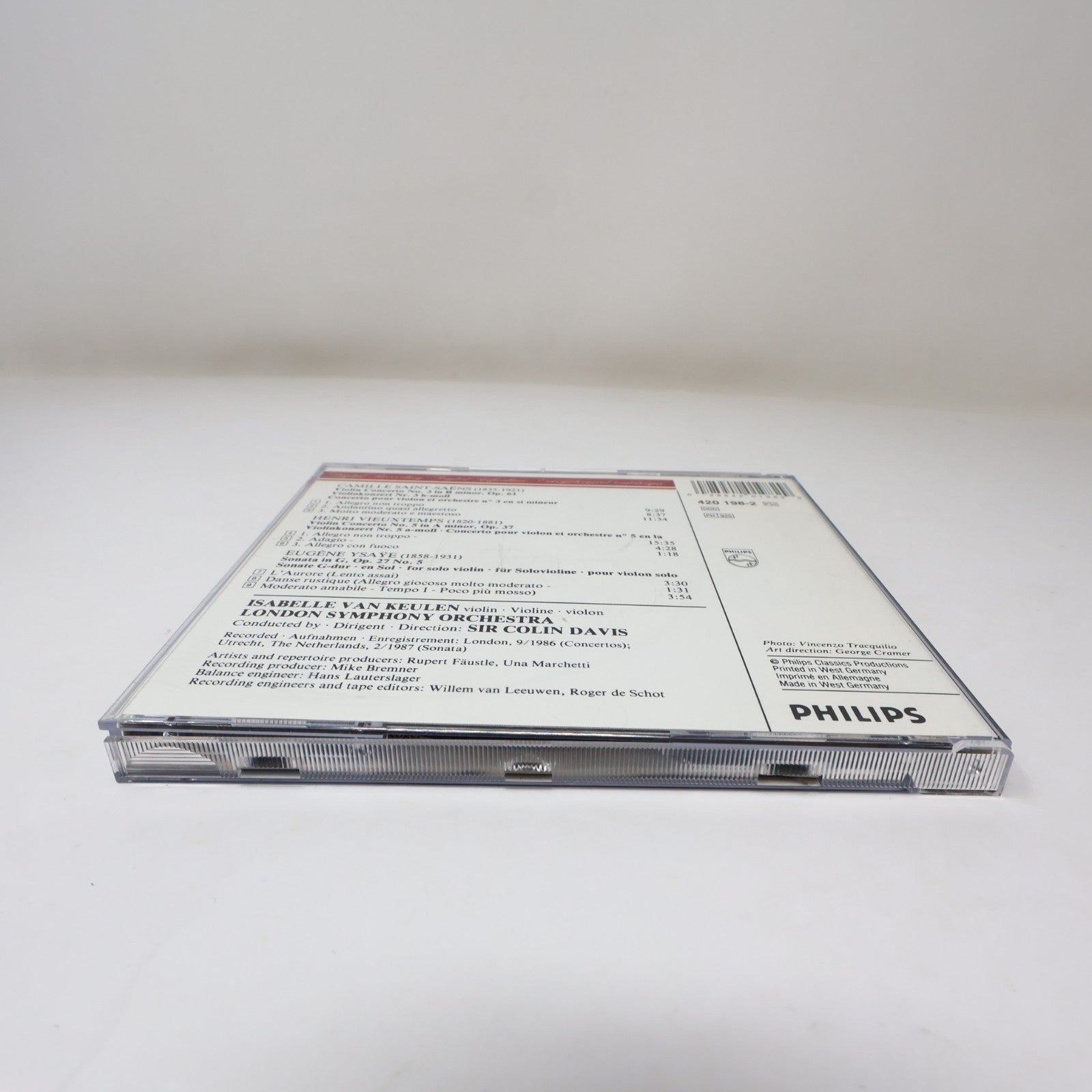 Isabelle Van Keulen CD Vieuxtemps Violin Concerto #5 1987 Classical 420 198-2