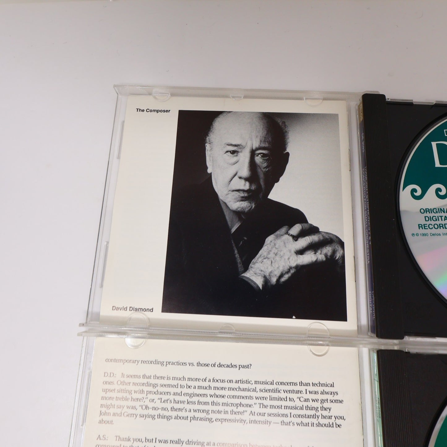 David Diamond 2 CD Lot Gerard Schwarz Symphony #2-3-4/Romeo & Juliet/Psalm Delos