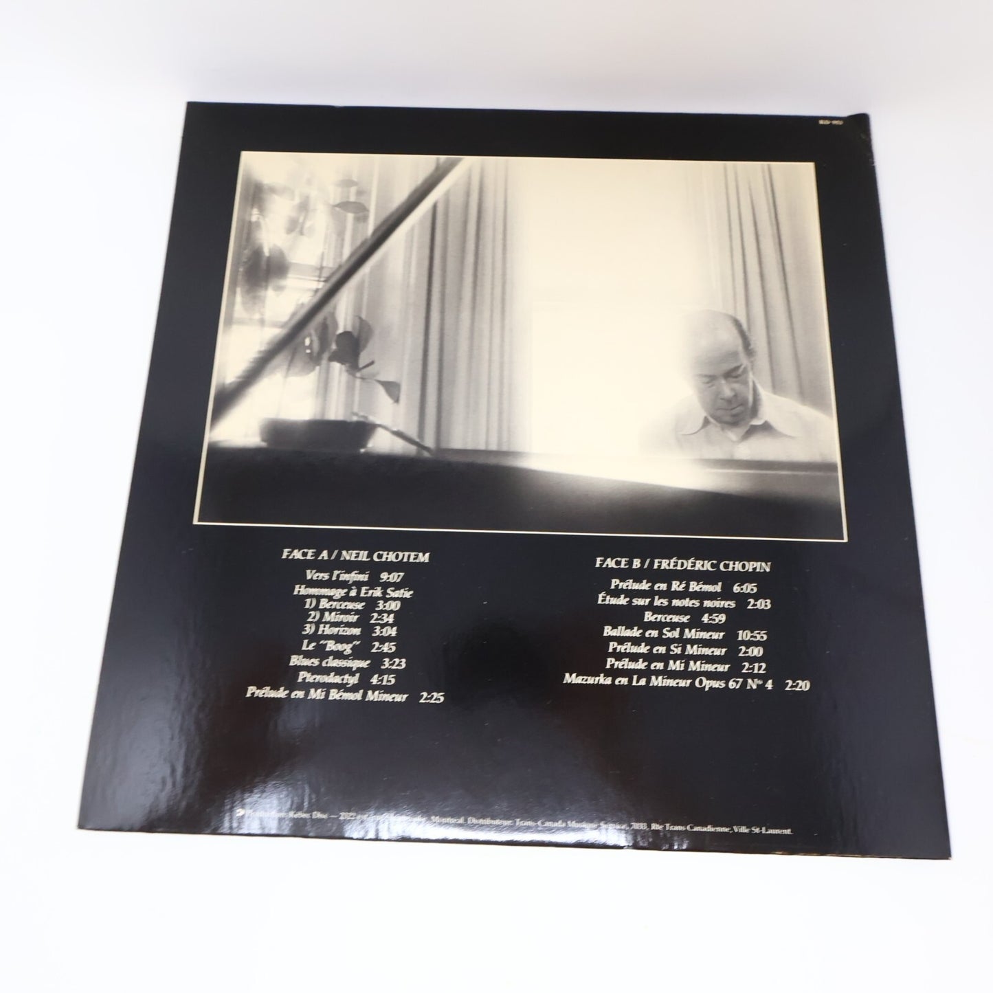 Neil Chotem Vers L'infini 1978 Kébec-Disc Disque LP Record Vinyl KD 953 Piano