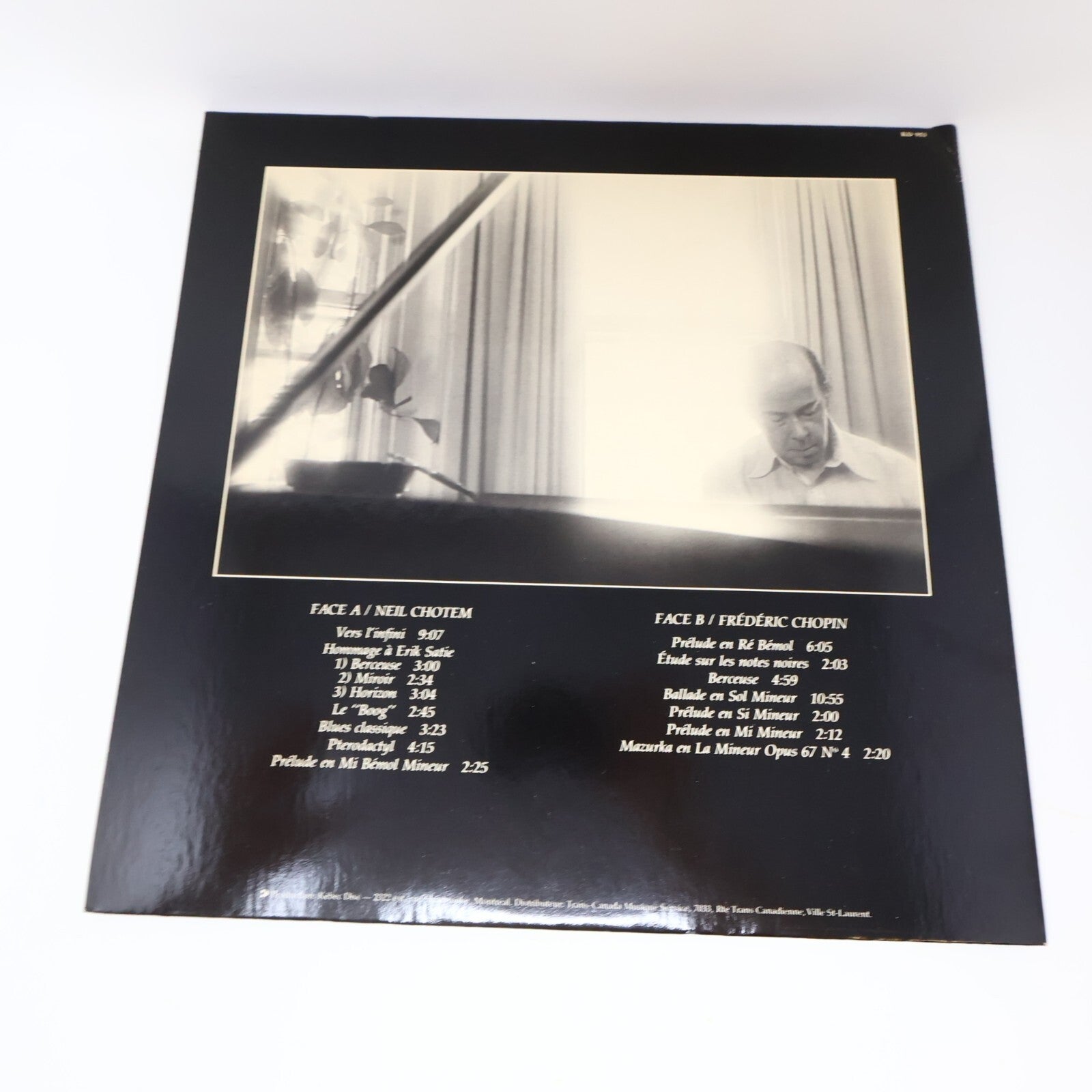 Neil Chotem Vers L'infini 1978 Kébec-Disc Disque LP Record Vinyl KD 953 Piano