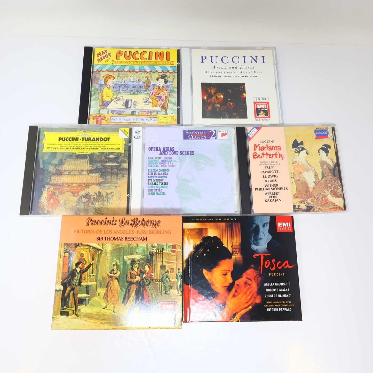 Giacomo Puccini 7 CDs Lot La Bohème/Tosca/Madama Butterfly Opera Classical