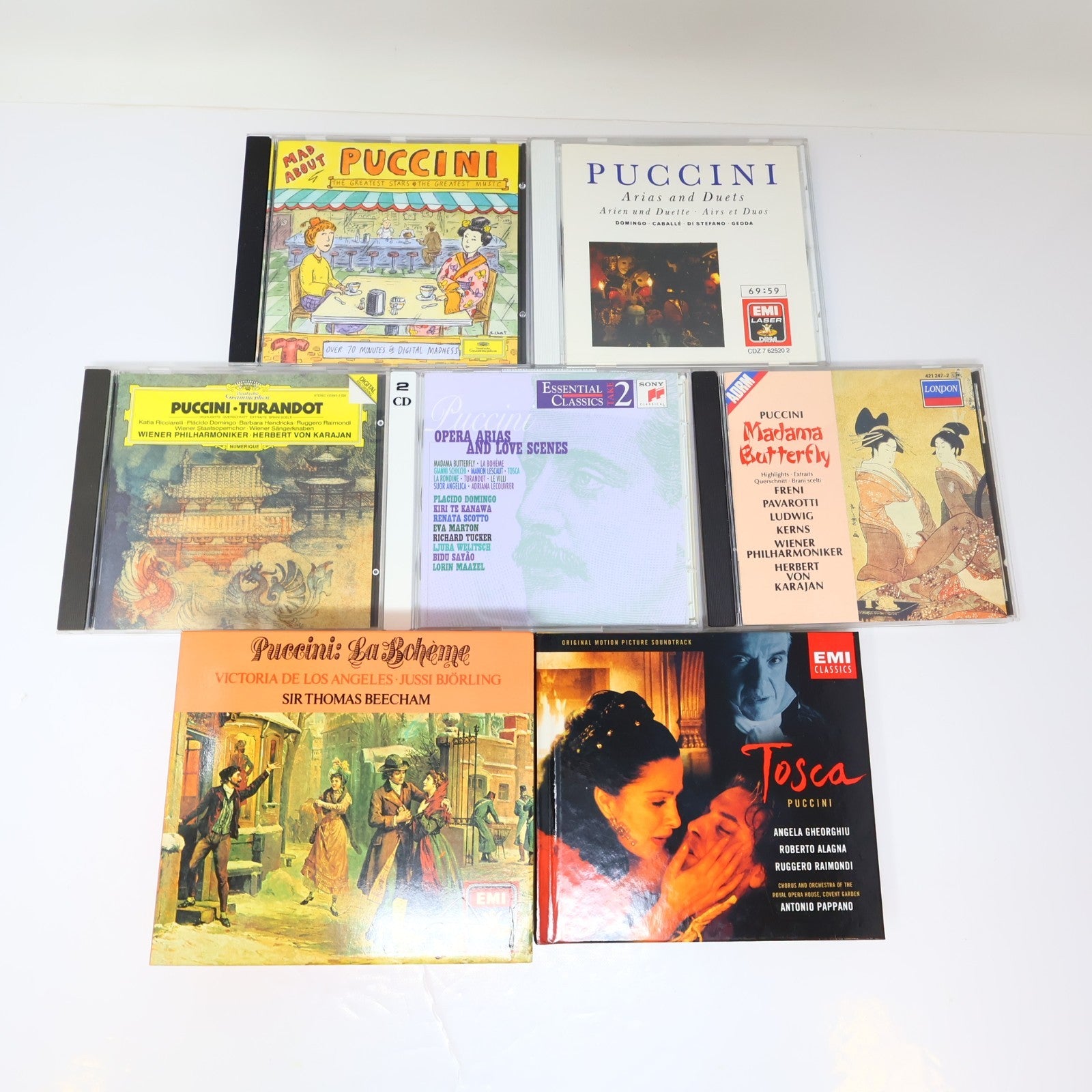 Giacomo Puccini 7 CDs Lot La Bohème/Tosca/Madama Butterfly Opera Classical