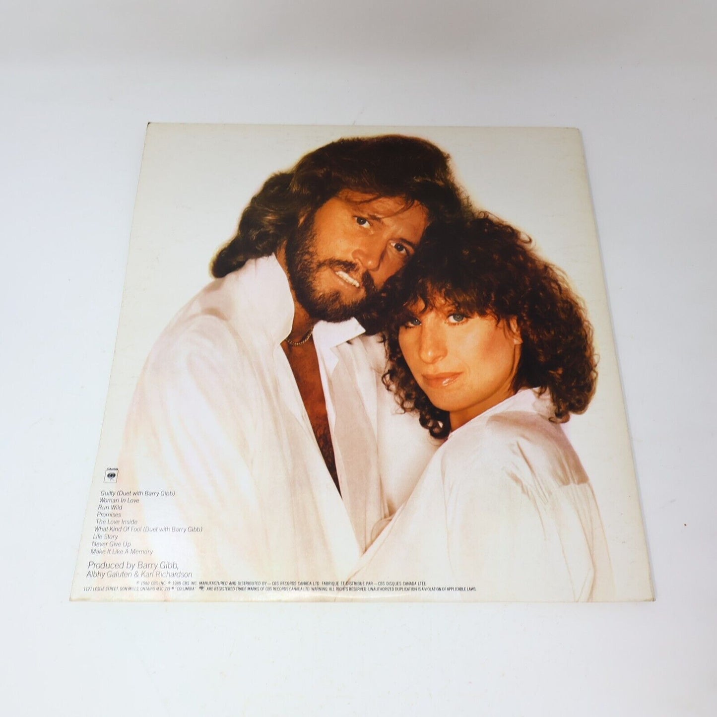 Barbra Streisand Guilty LP Record 1980 Canada XFC 36750 Gatefold Woman In Love