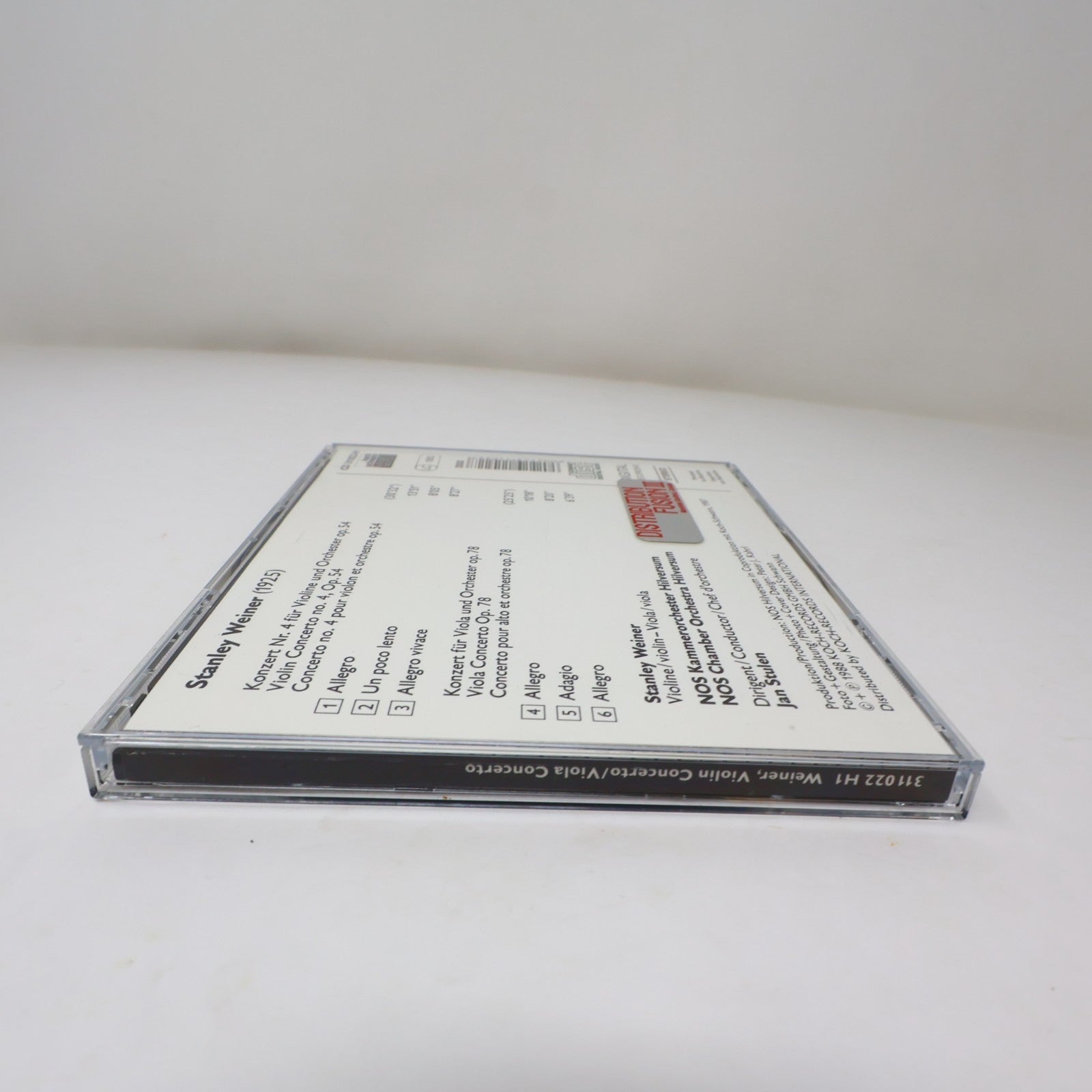 Stanley Weiner/Konzert Nr. 4 Für Violine/Viola Und Orchester Op. 54/78 CD 1988
