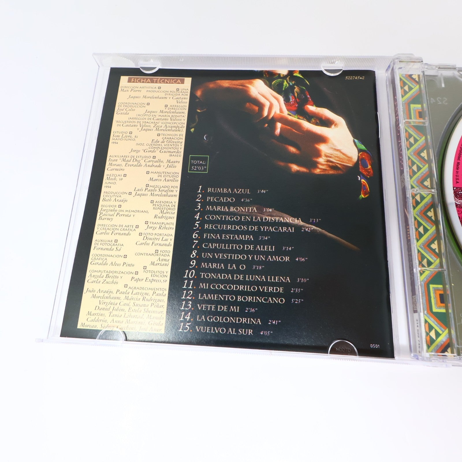 Fina Estampa CD Caetano Veloso Polygram 1994 Latin 314 522 745-2 90s