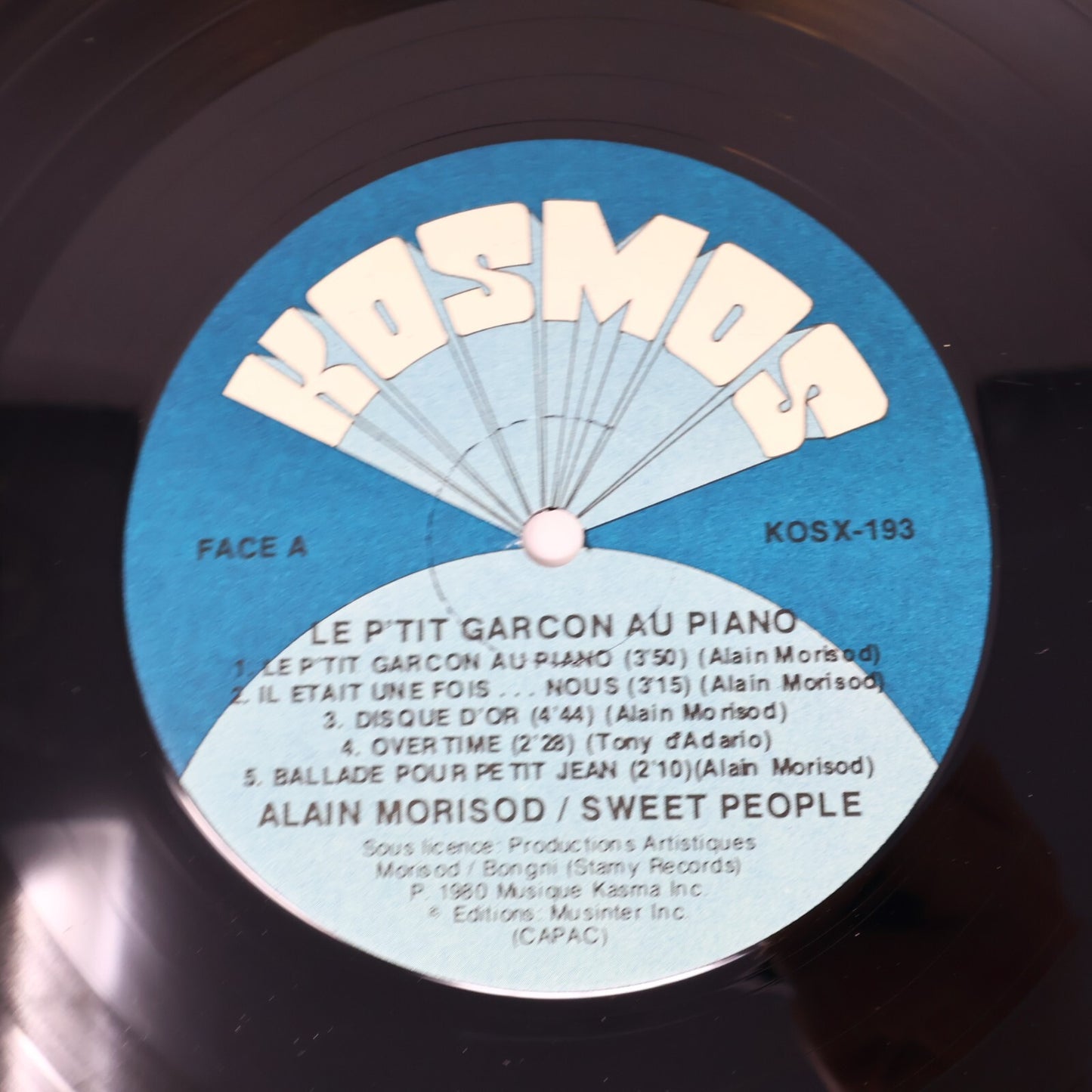 Alain Morisod/Sweet People Lot 2 Disques Percé/Le P'tit Garcon Au Piano Record
