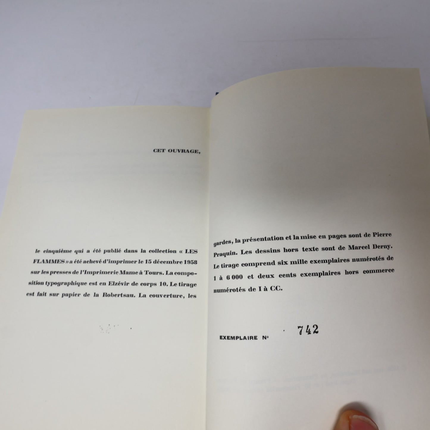 La Dernière Harde Maurice Genevoix Les Flammes Flammarion 1958 HC Numéroté Livre