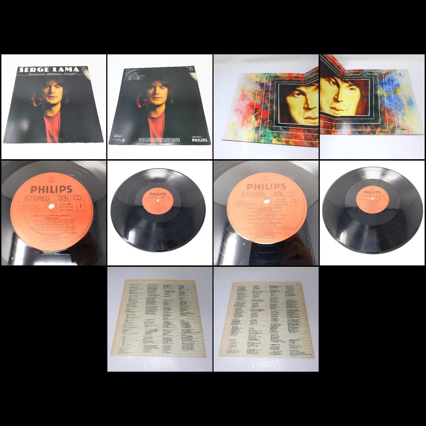 Serge Lama Lot 4 Disques LP Record 1973-1980 Philips Je Suis Malade/Chez Moi