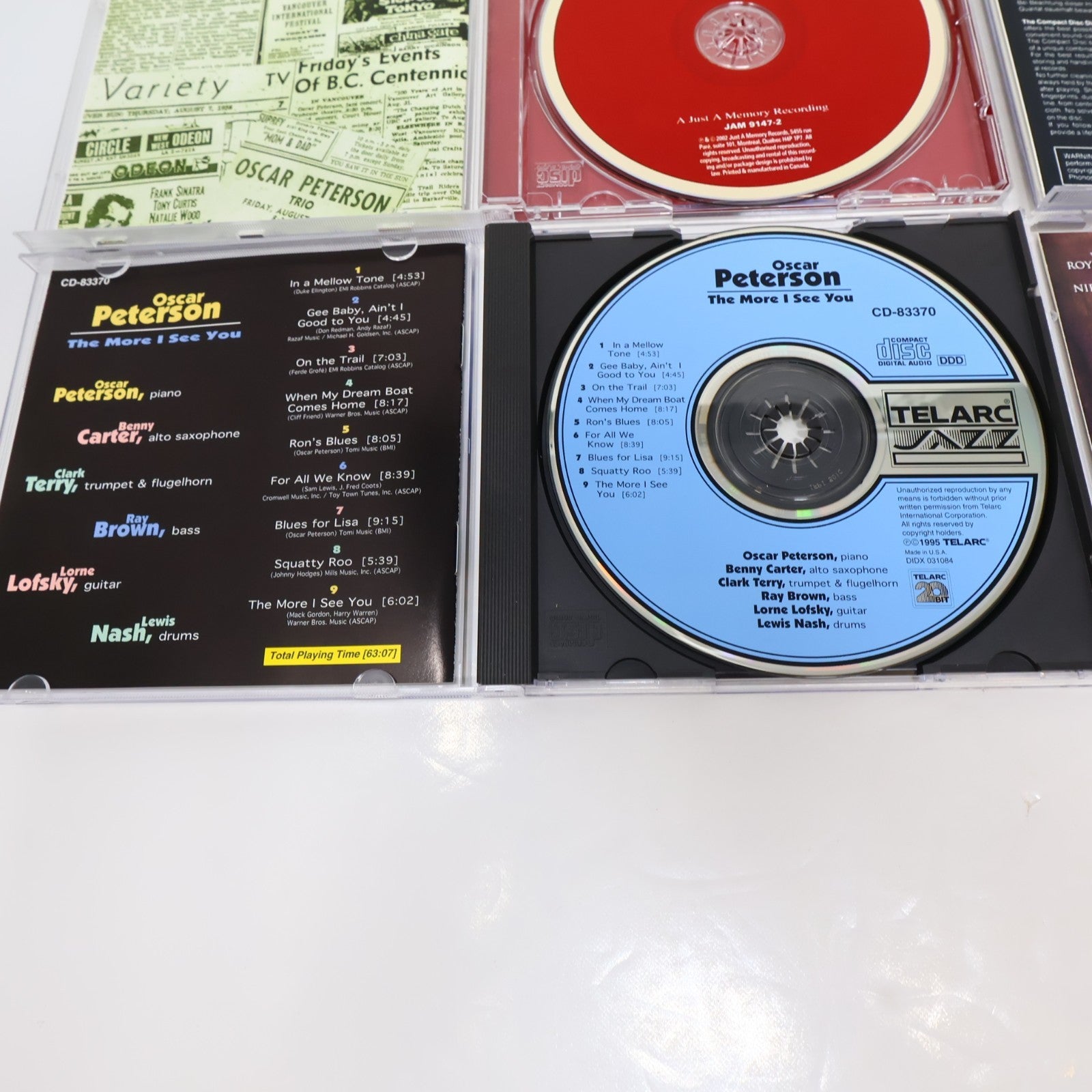 Oscar Peterson 6 CDs Lot The More I See You/Side By Side/Tenderly Jazz Blues