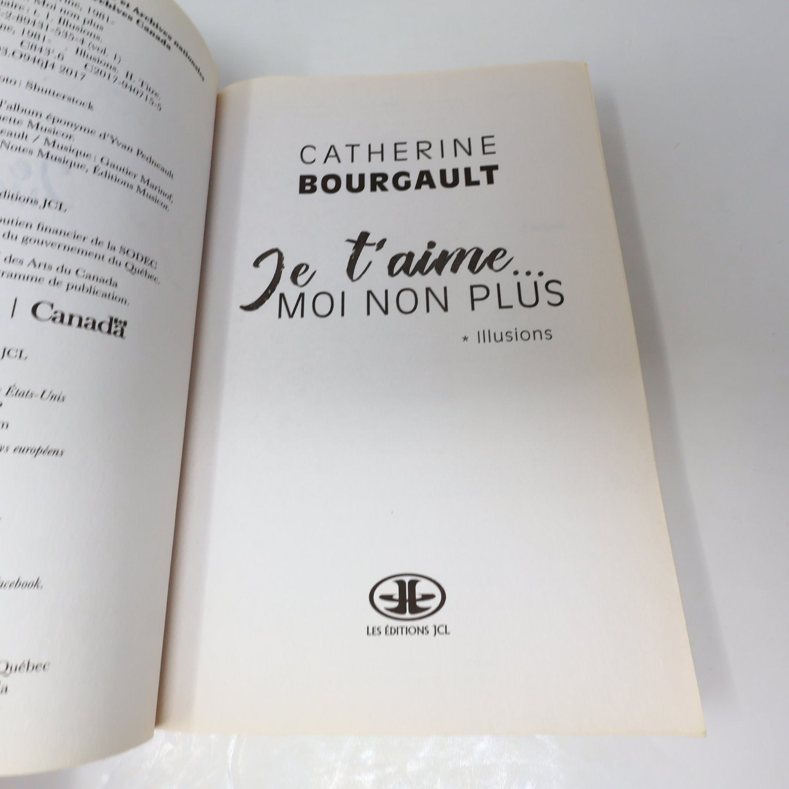 Je t'aime... Moi Non Plus Livre Catherine Bourgault 2017 Les Éditions JCL Amour