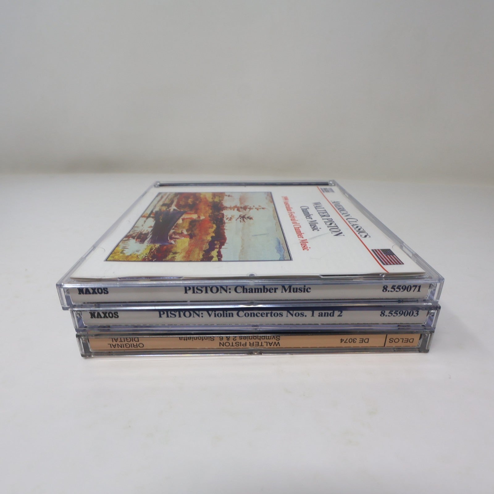 Walter Piston 3 CDs Lot Violin Concertos #1-2/Chamber Music/Symphonies 2 & 6