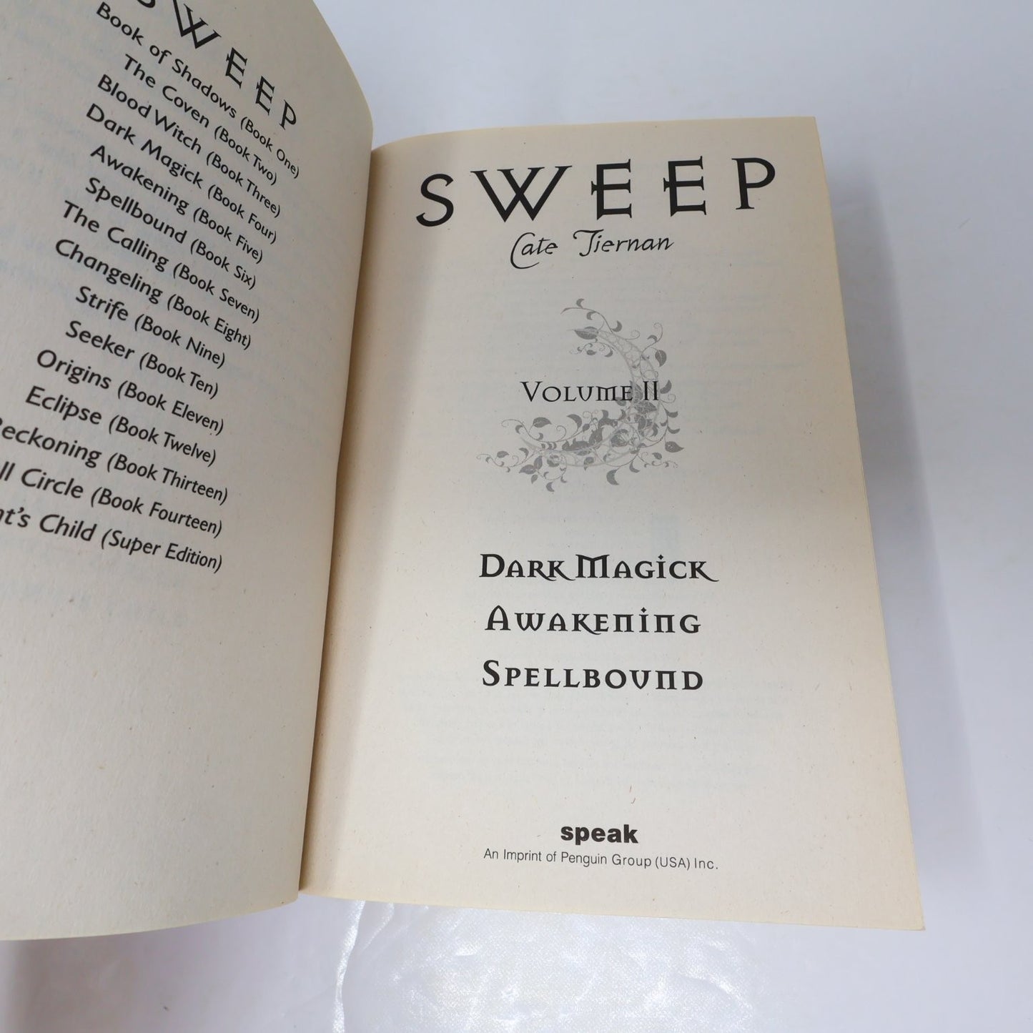 Sweep Book of Shadows & Dark Magick #1-2 Cate Tiernan Paperback Omnibus Speak