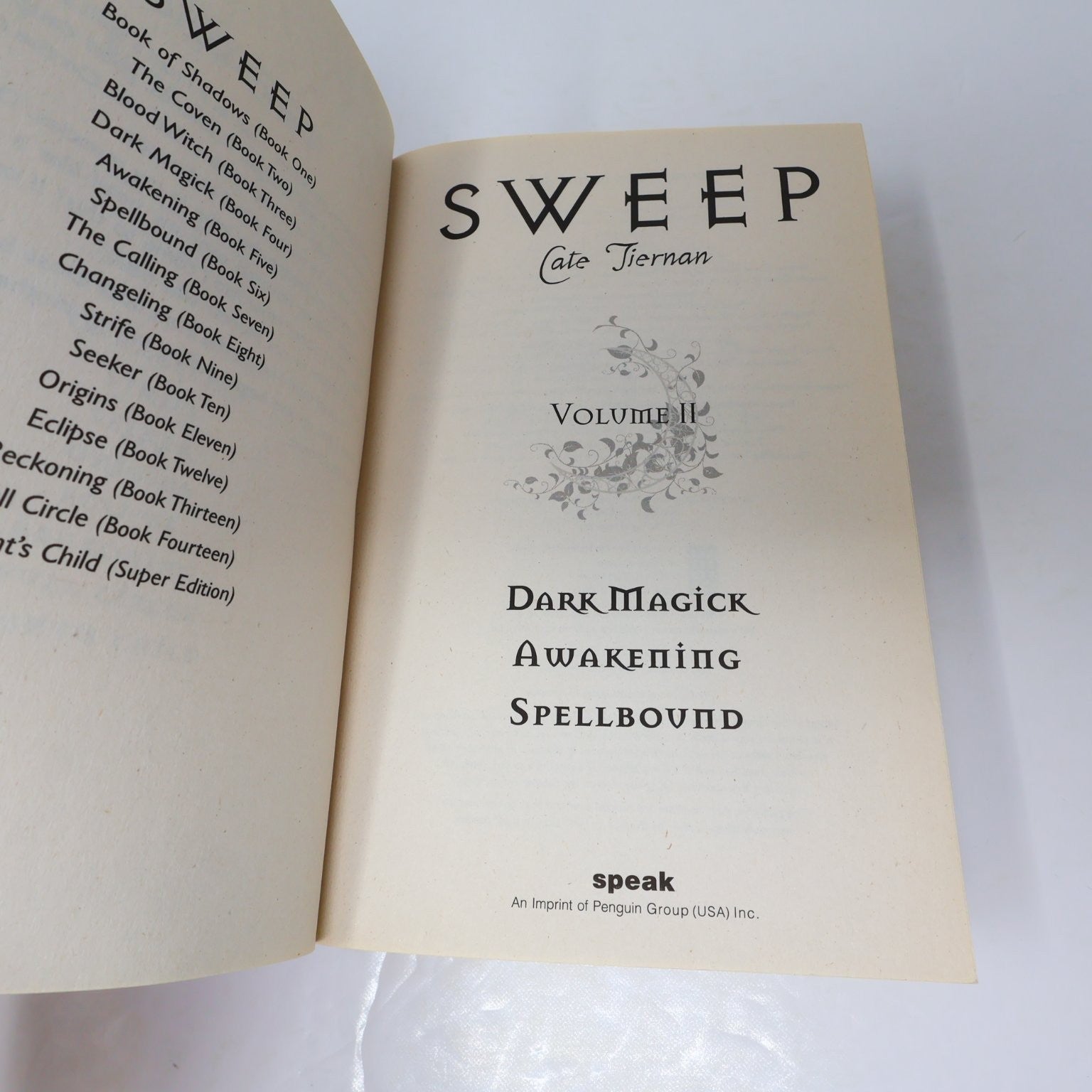 Sweep Book of Shadows & Dark Magick #1-2 Cate Tiernan Paperback Omnibus Speak