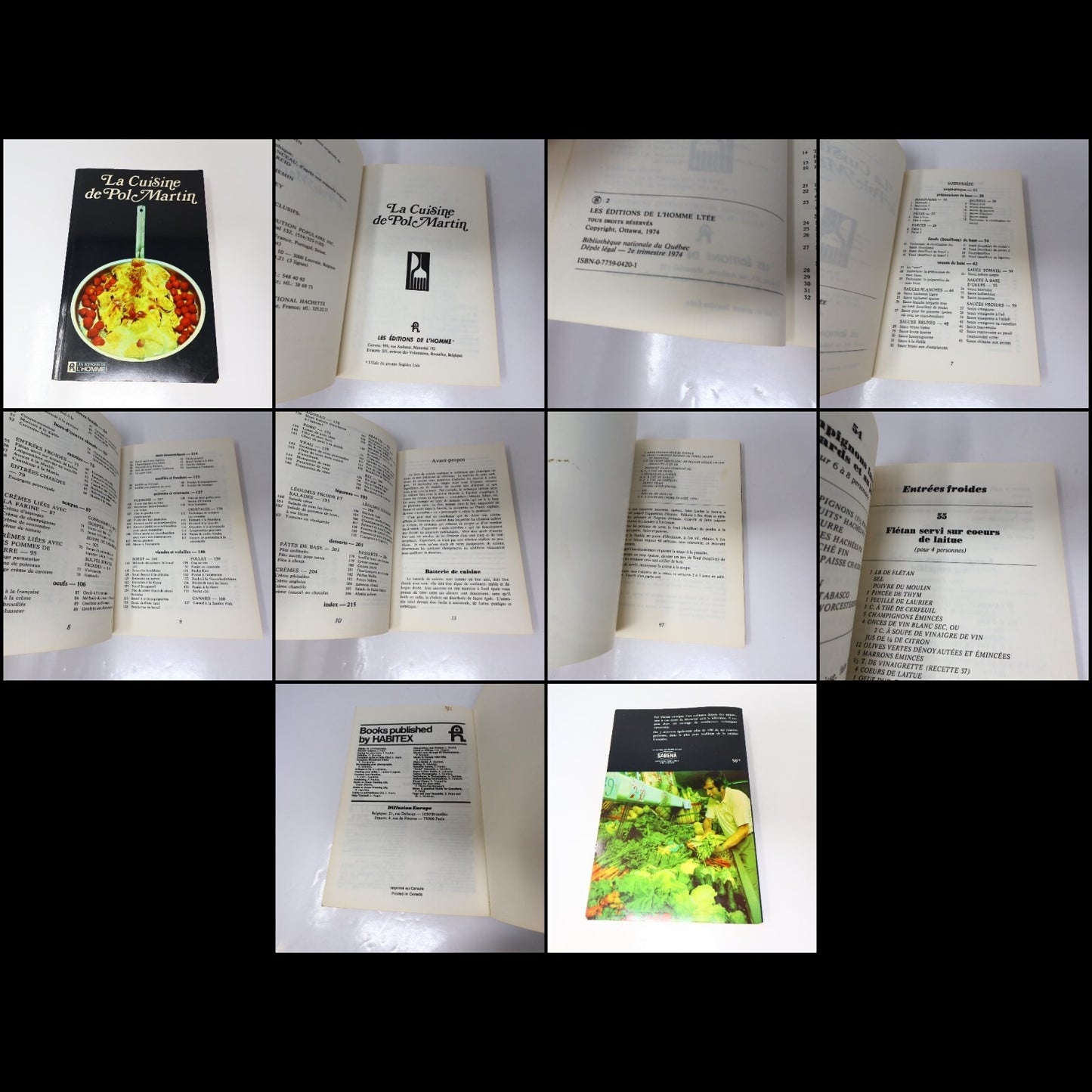Pol Martin Lot 3 Livres D'un Délice à l'Autre/Cuisine de Tous les Jours Recettes