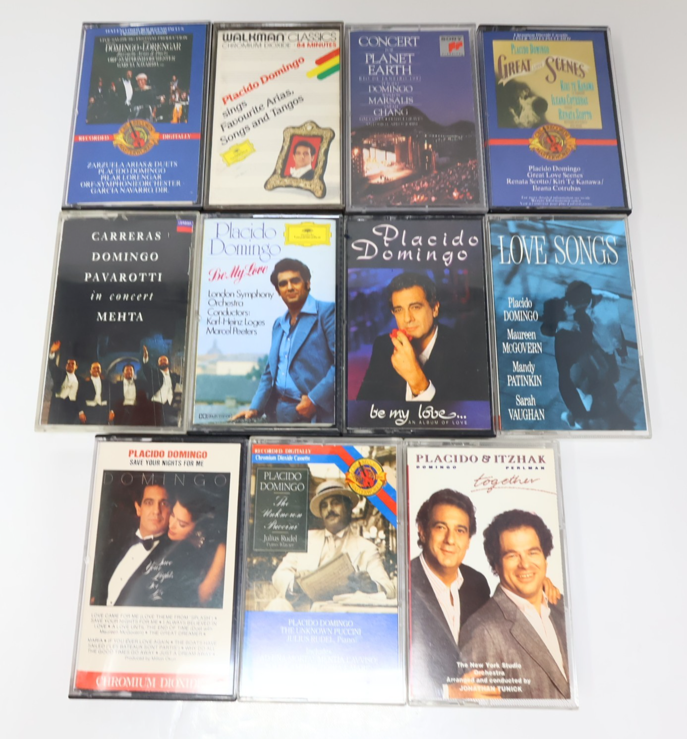 Placido Domingo 11 Cassettes Lot Arias/Save your Nights for Me/Unknown Puccini
