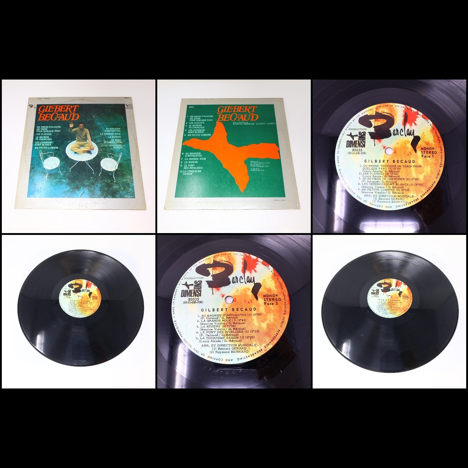 Gilbert Bécaud Lot 13 Disques Record Olympia/Ami/L'Important C'est La Rose 70s
