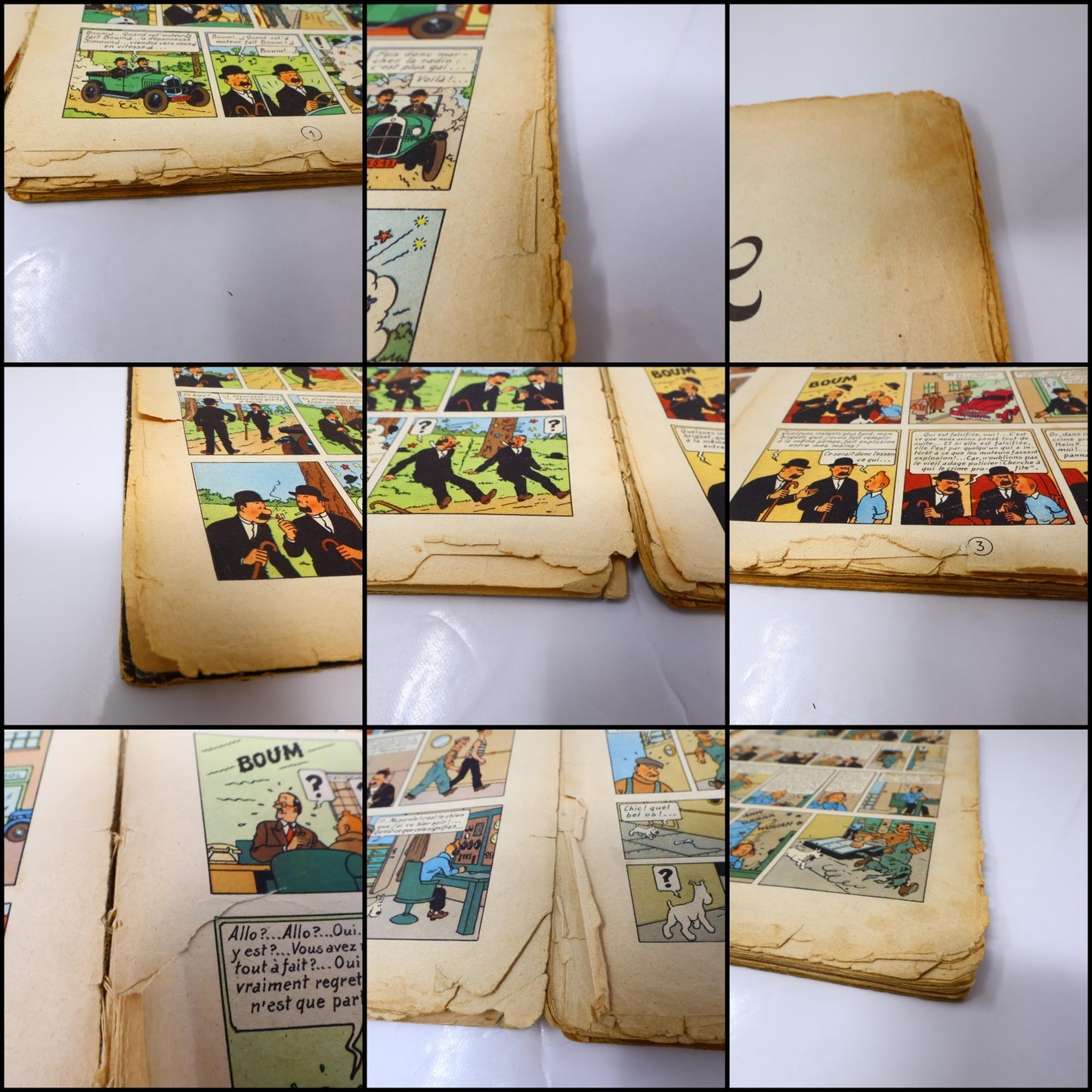 Tintin Au Pays de l'Or Noir Hergé Casterman 1950 B4 EO HC Français Mauvais État