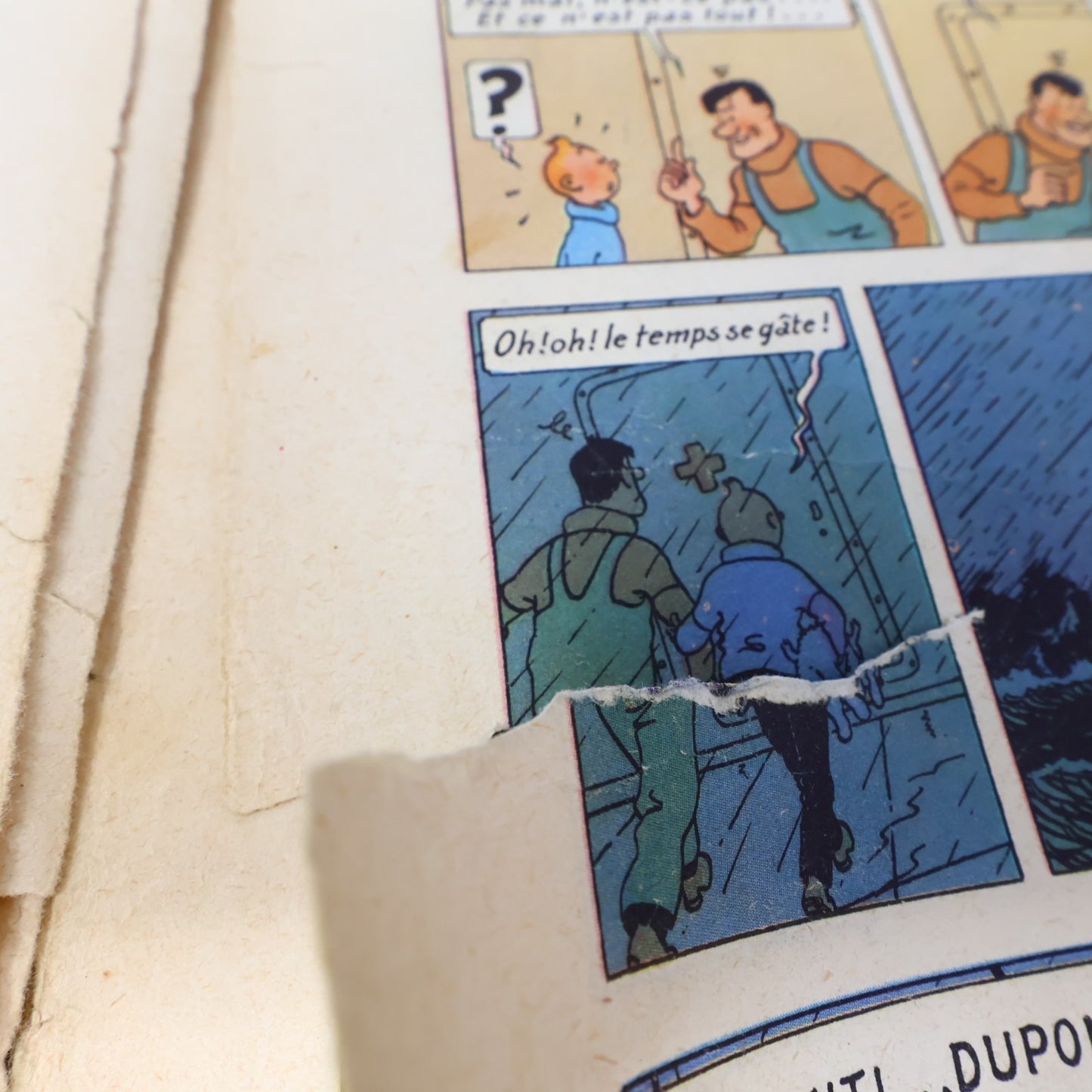 Tintin Au Pays de l'Or Noir Hergé Casterman 1950 B4 EO HC Français Mauvais État