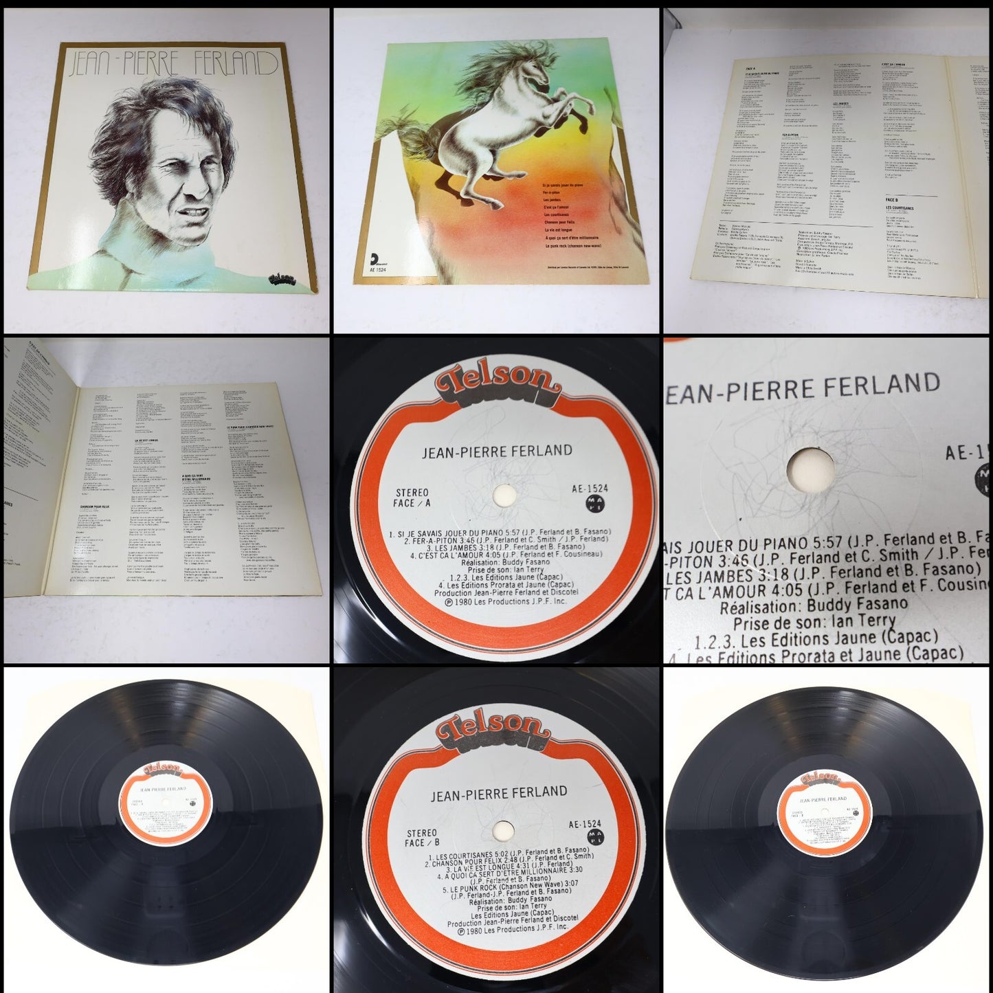 Jean-Pierre Ferland Lot 10 Disques Soleil/Jaune/Androgyne/Vierges Du Québec LP