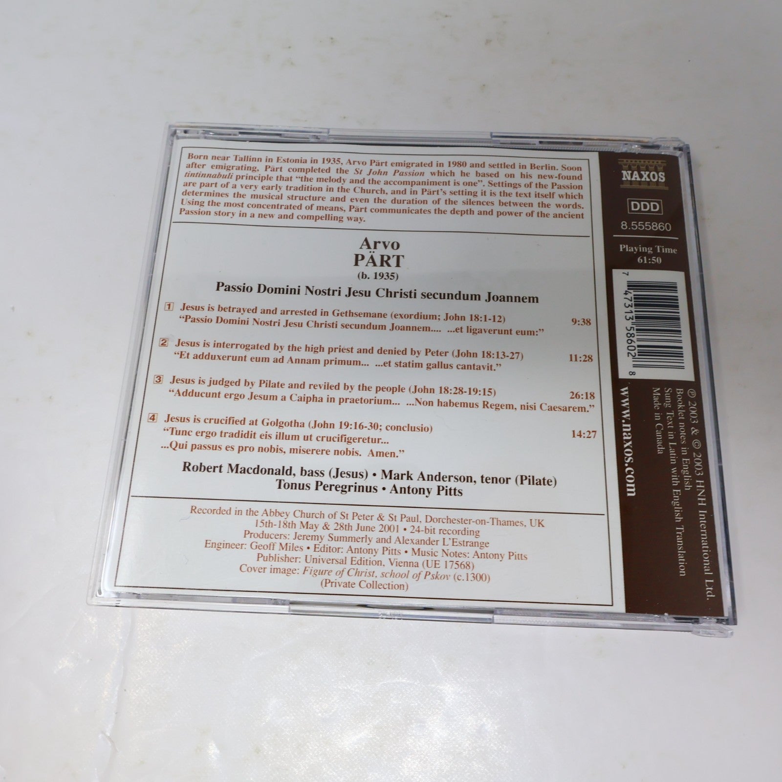 Arvo Pärt 3 CDs Lot Passio/Te Deum/Cello Concerto/"Pro et Contra" Classical