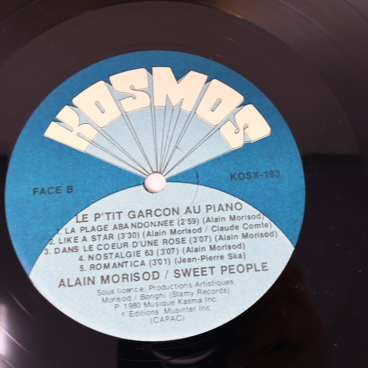 Alain Morisod/Sweet People Lot 2 Disques Percé/Le P'tit Garcon Au Piano Record
