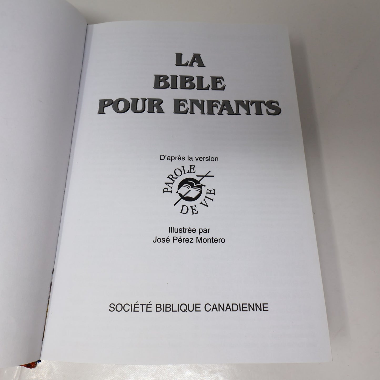 La Bible pour Enfants Société Biblique Française 2000 HC French Religion Livre