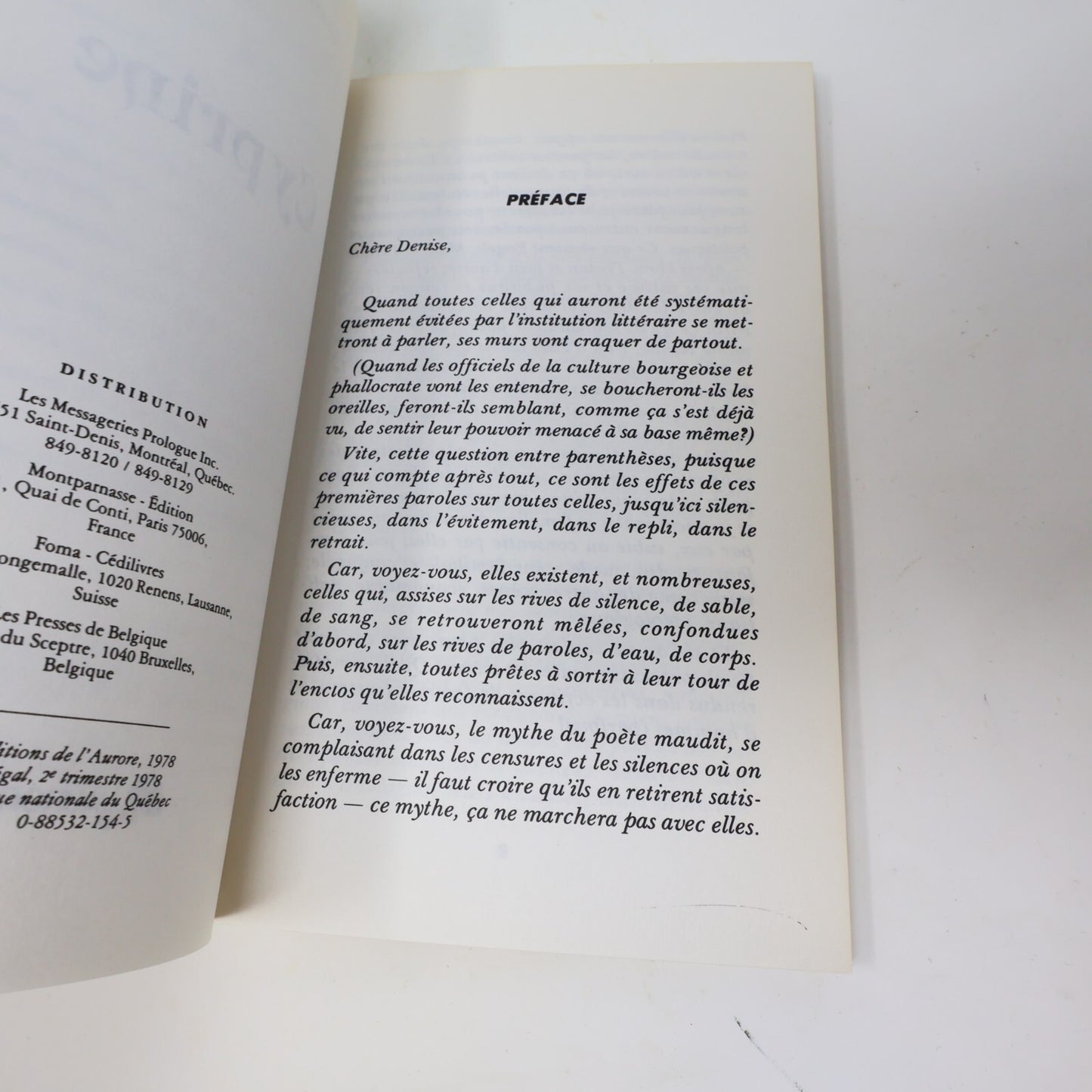 Denise Boucher Lot 3 Livres Cyprine/Retailles/Les Fées ont Soif Théâtre Poésie