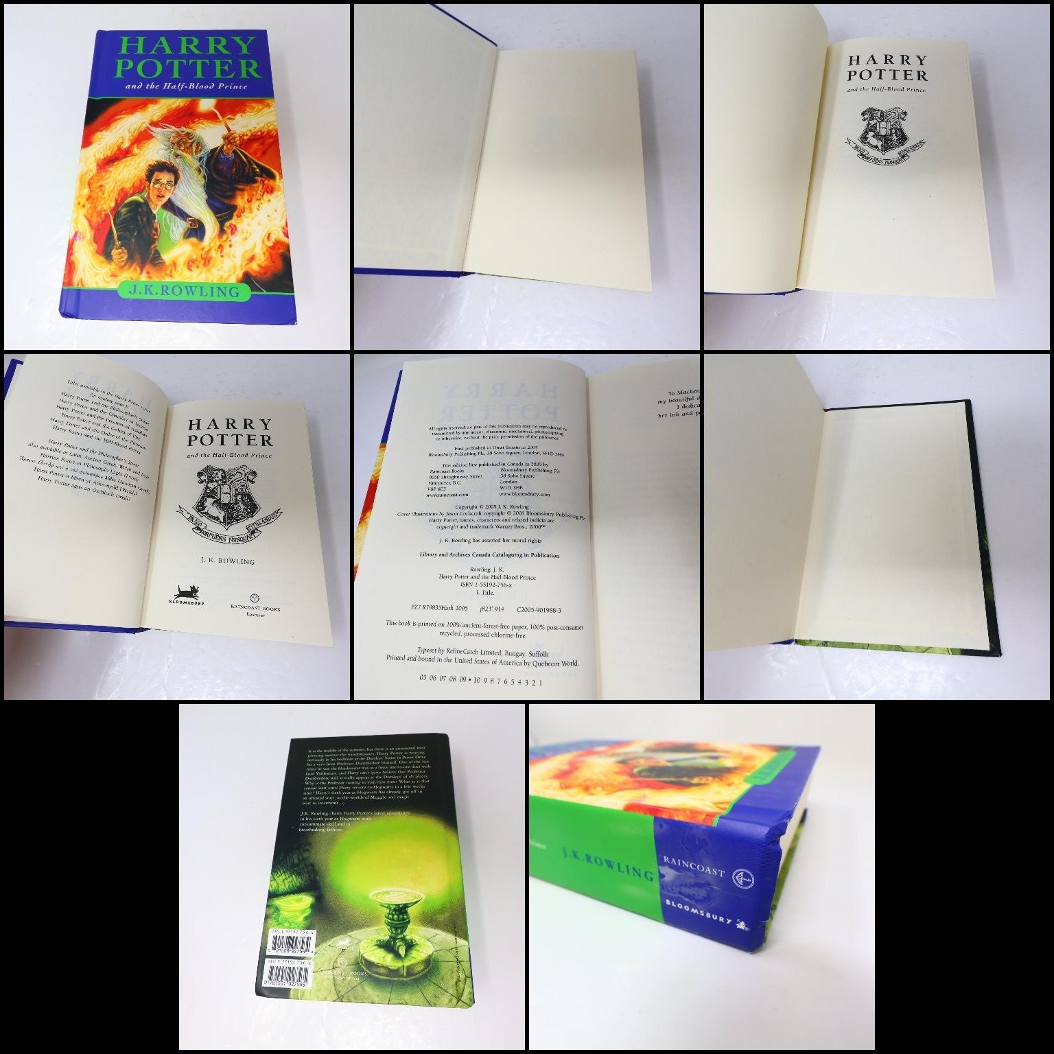 Harry Potter 1-7 Complete Set Books Lot Raincoast/Bloomsbury Rowling Hardcover