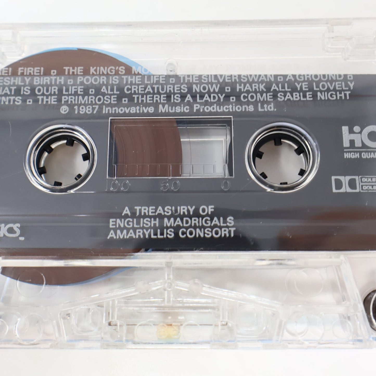 A Treasury Of English Madrigals Cassette Amaryllis Consort/Brett/Aldwinckle 1988