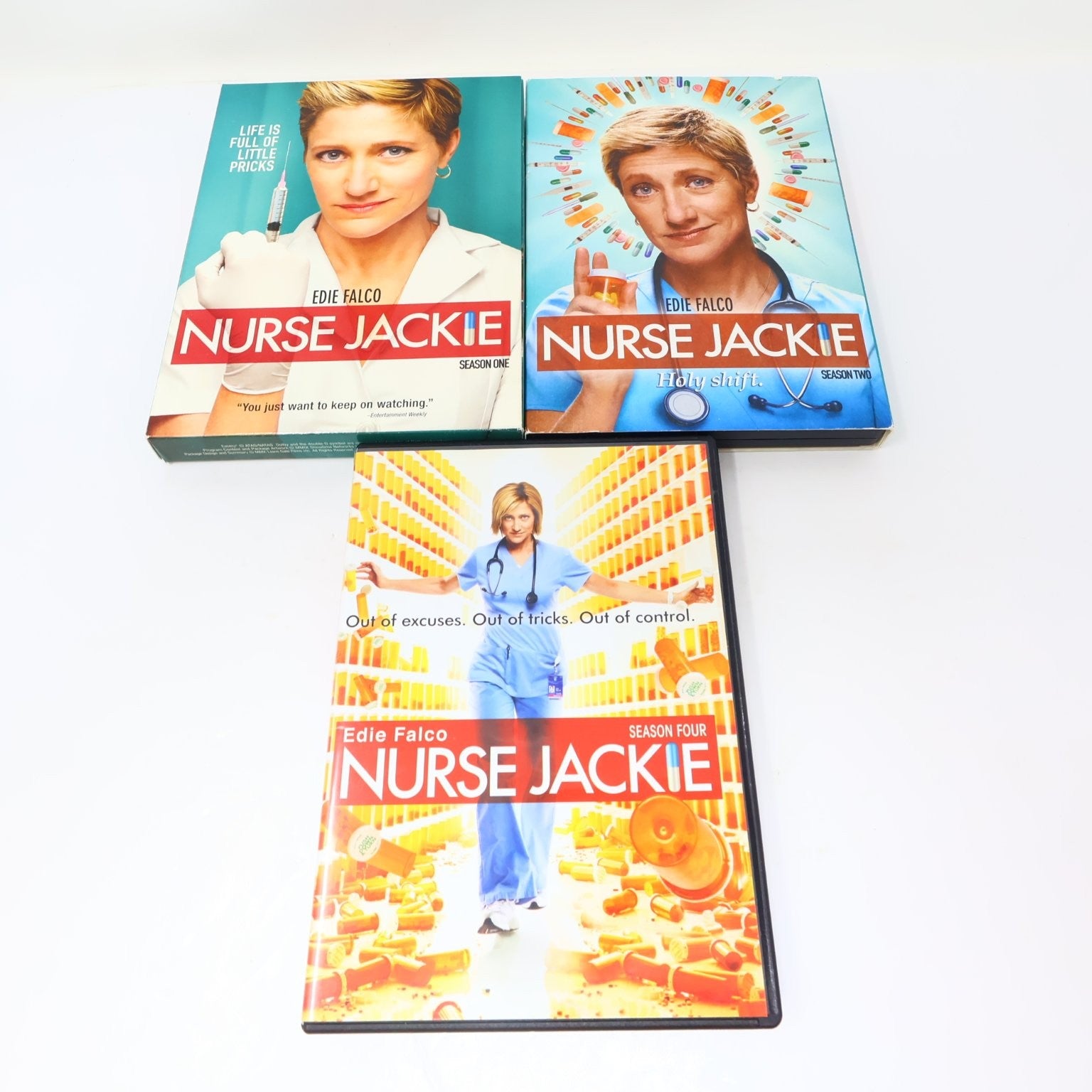 Nurse Jackie 3 DVD Lot 2009-2011 Seasons 1-2 & 4 Edie Falco Drama Comedy NTSC