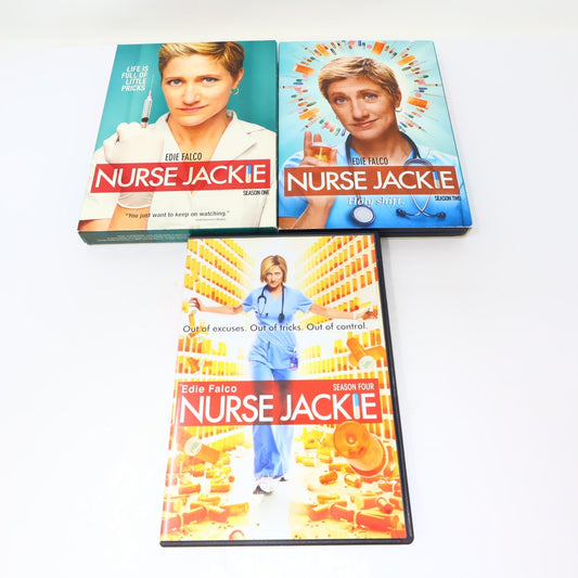 Nurse Jackie 3 DVD Lot 2009-2011 Seasons 1-2 & 4 Edie Falco Drama Comedy NTSC