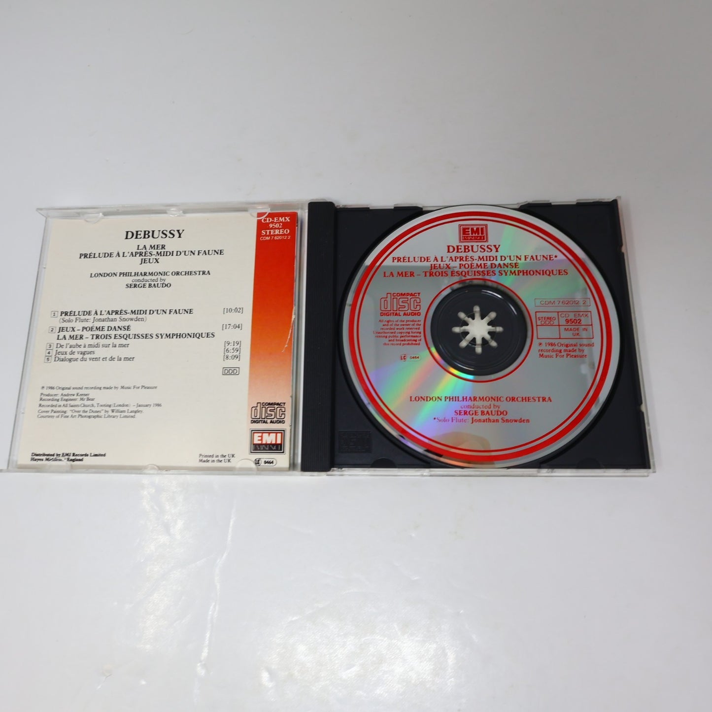 Debussy 4 CD Lot Piano Music/Piano Trios/La Mer/Nocturnes/Jeux Baudo/Thomas 80s