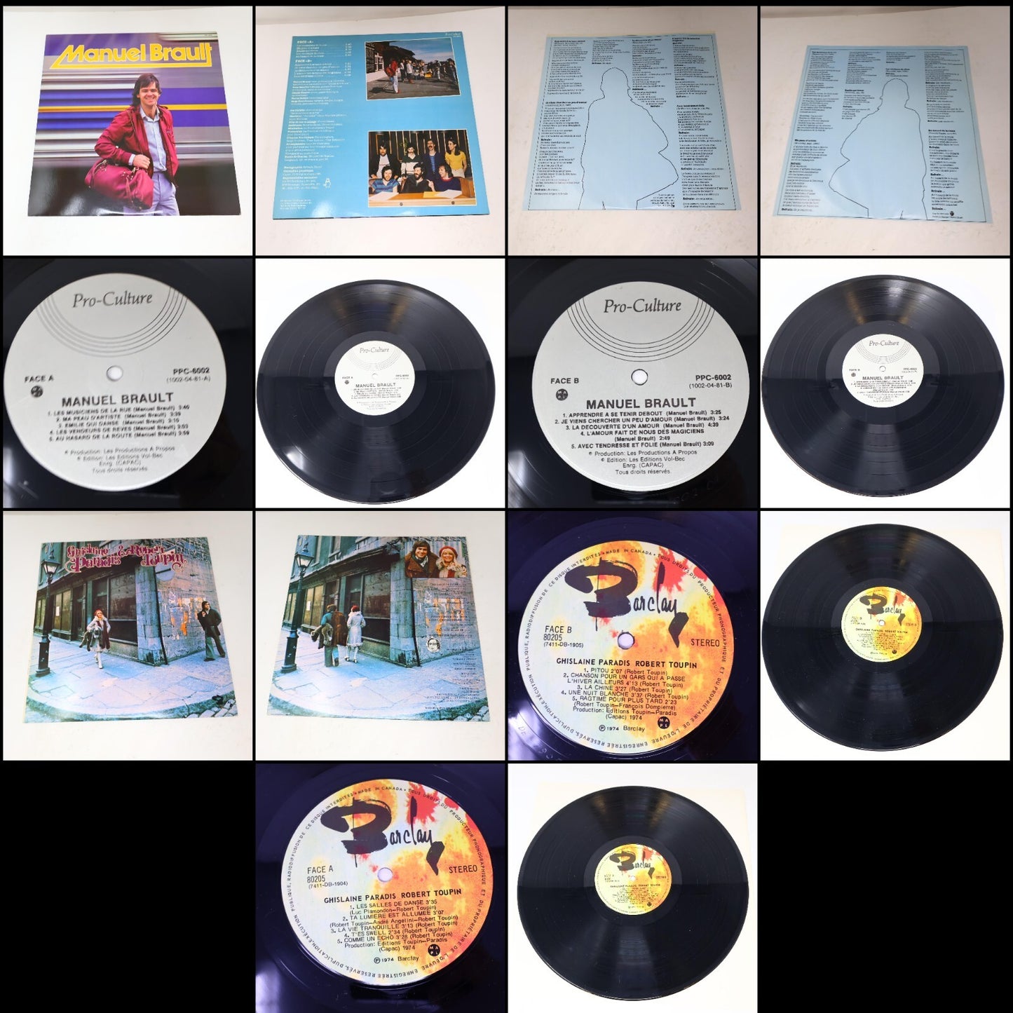 Pop Québécois 1960-70-80s Lot 20 Disques LP Thibeault/Baillargeon/Brault/Toupin