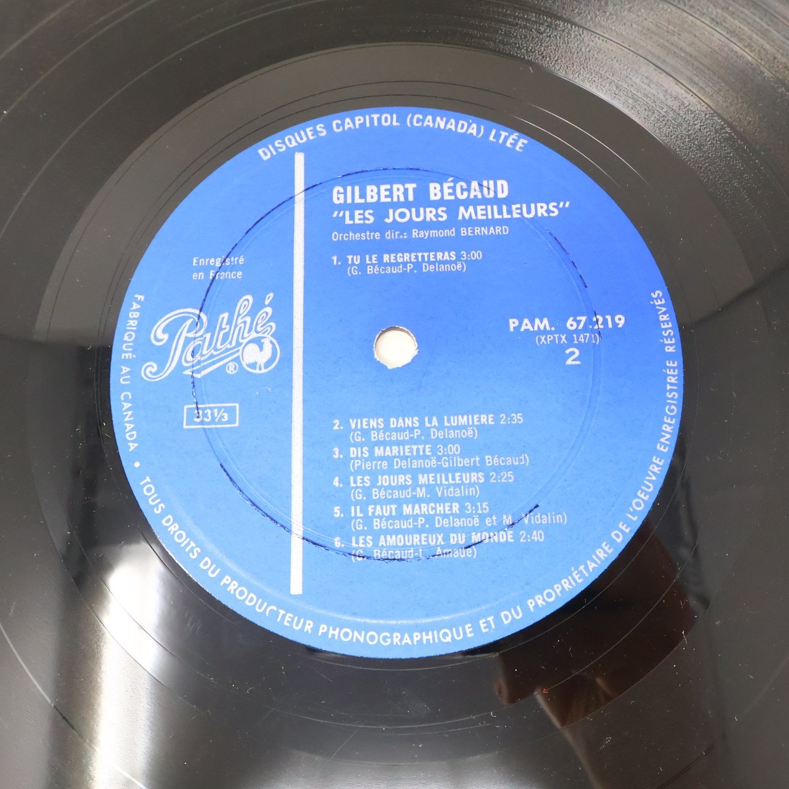 Gilbert Bécaud Lot 13 Disques Record Olympia/Ami/L'Important C'est La Rose 70s