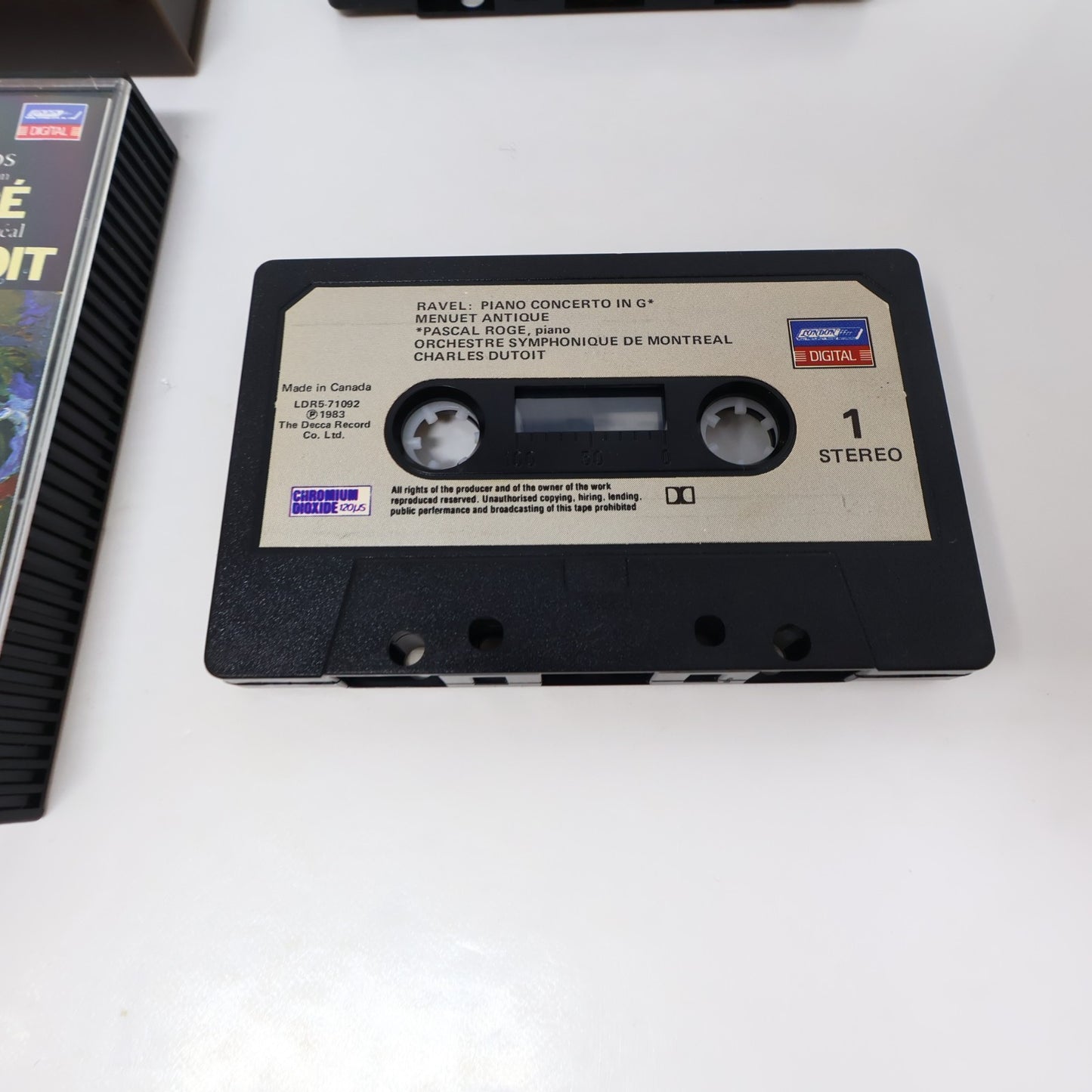 Ravel 3 Cassettes Lot Bolero/Ma Mère L'oye/Pianos Conertos Dutoit/Monteux/Rogé