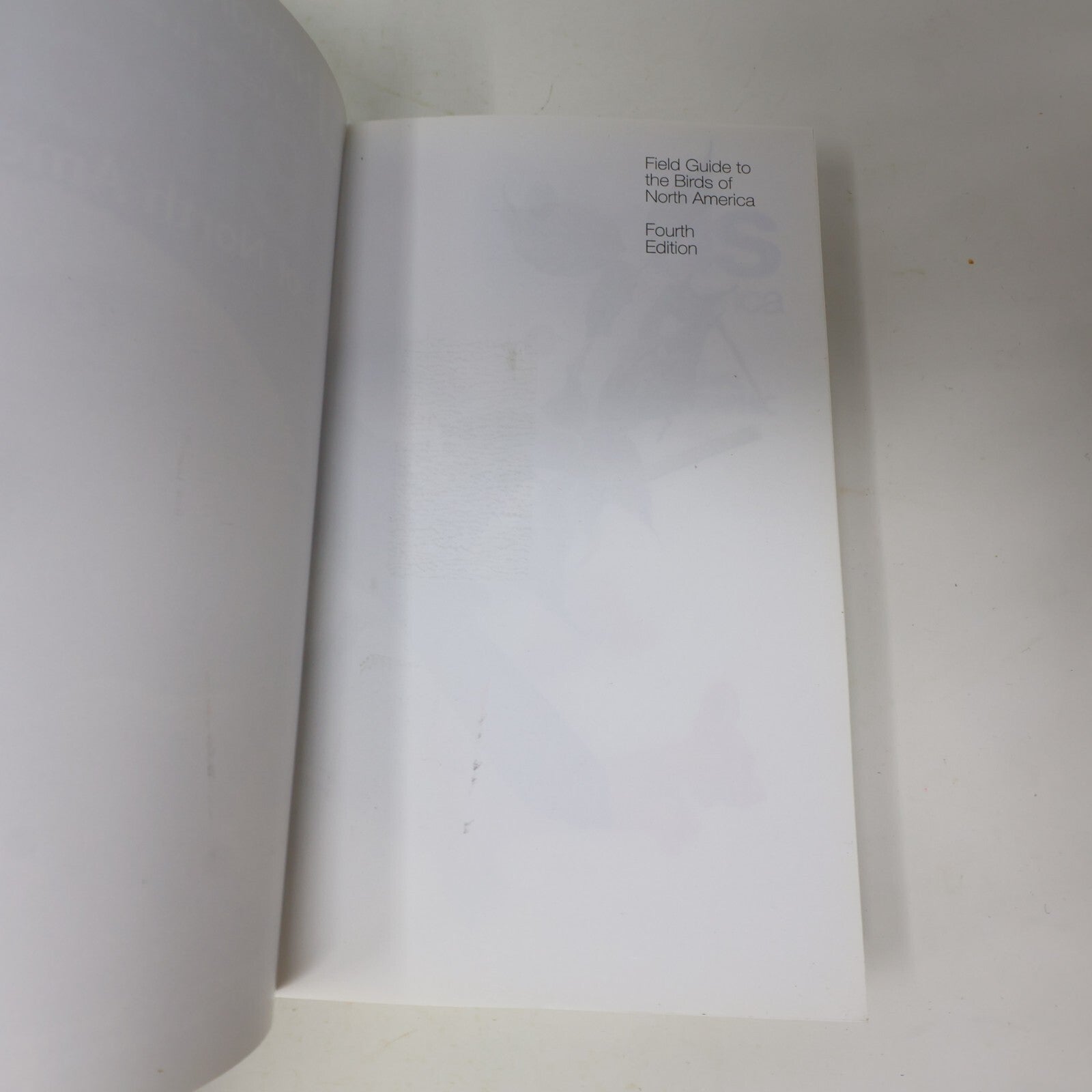 2002 Field Guide to the Birds of North America National Geographic Society Book