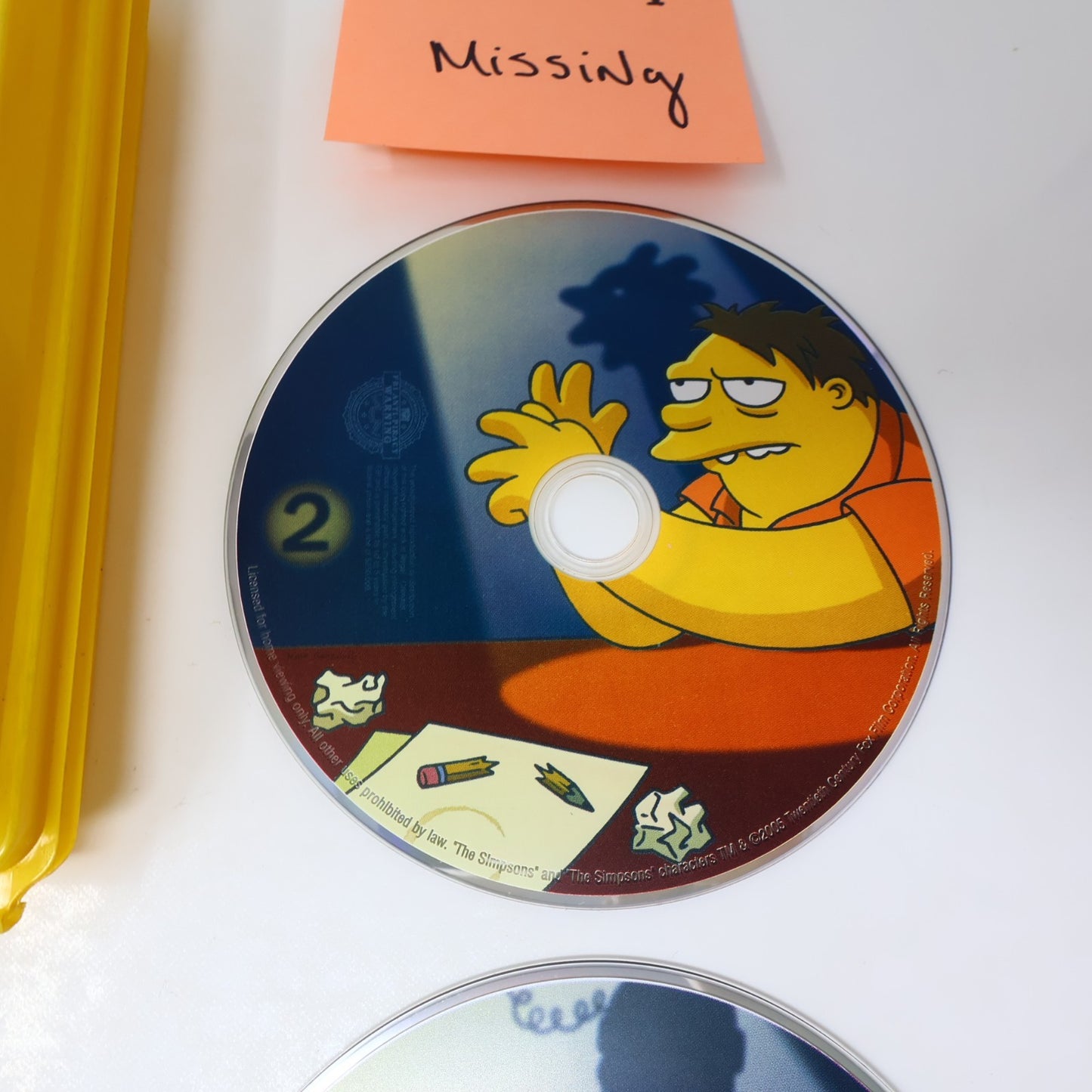 The Simpsons The Sixth Season #6 DVD Head Incomplete Missing Disc 1 & Inserts