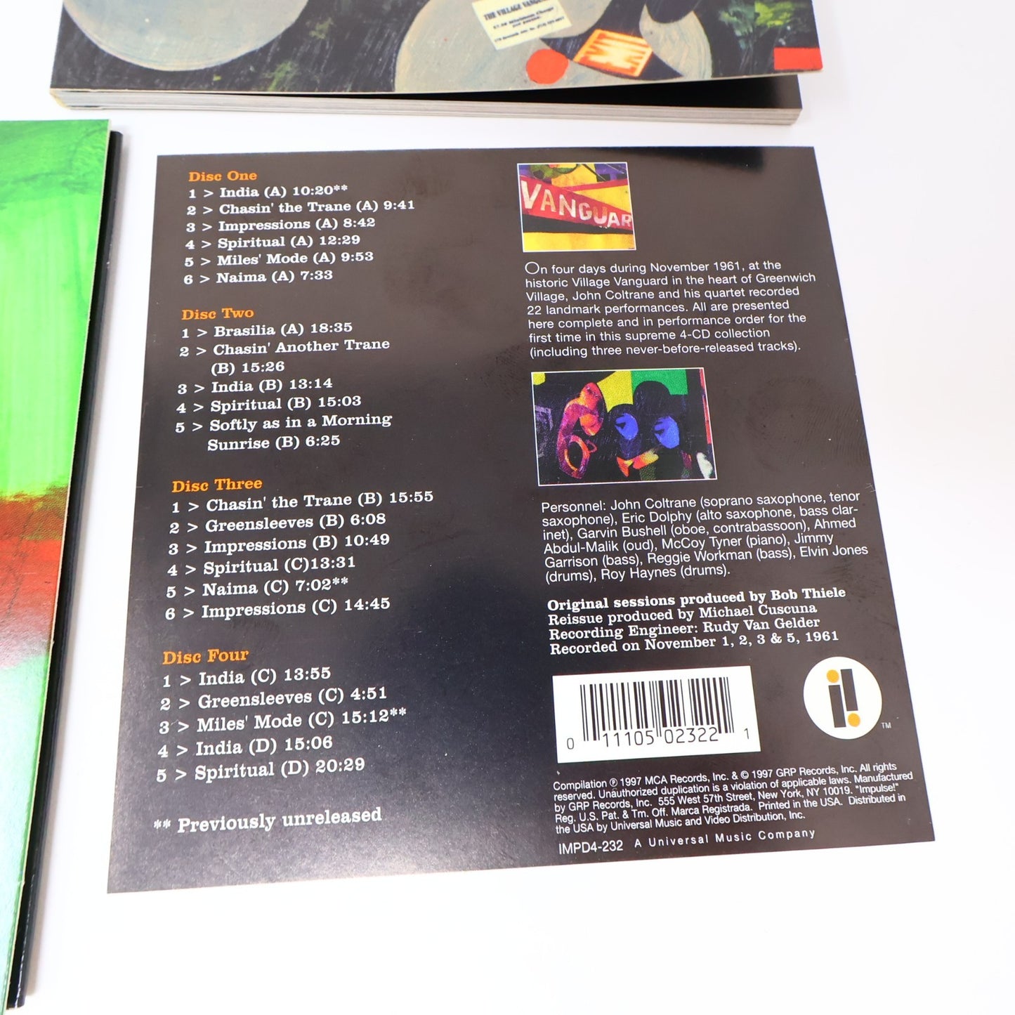 The Complete 1961 Village Vanguard Recordings CD John Coltrane Impulse! 1997 90s