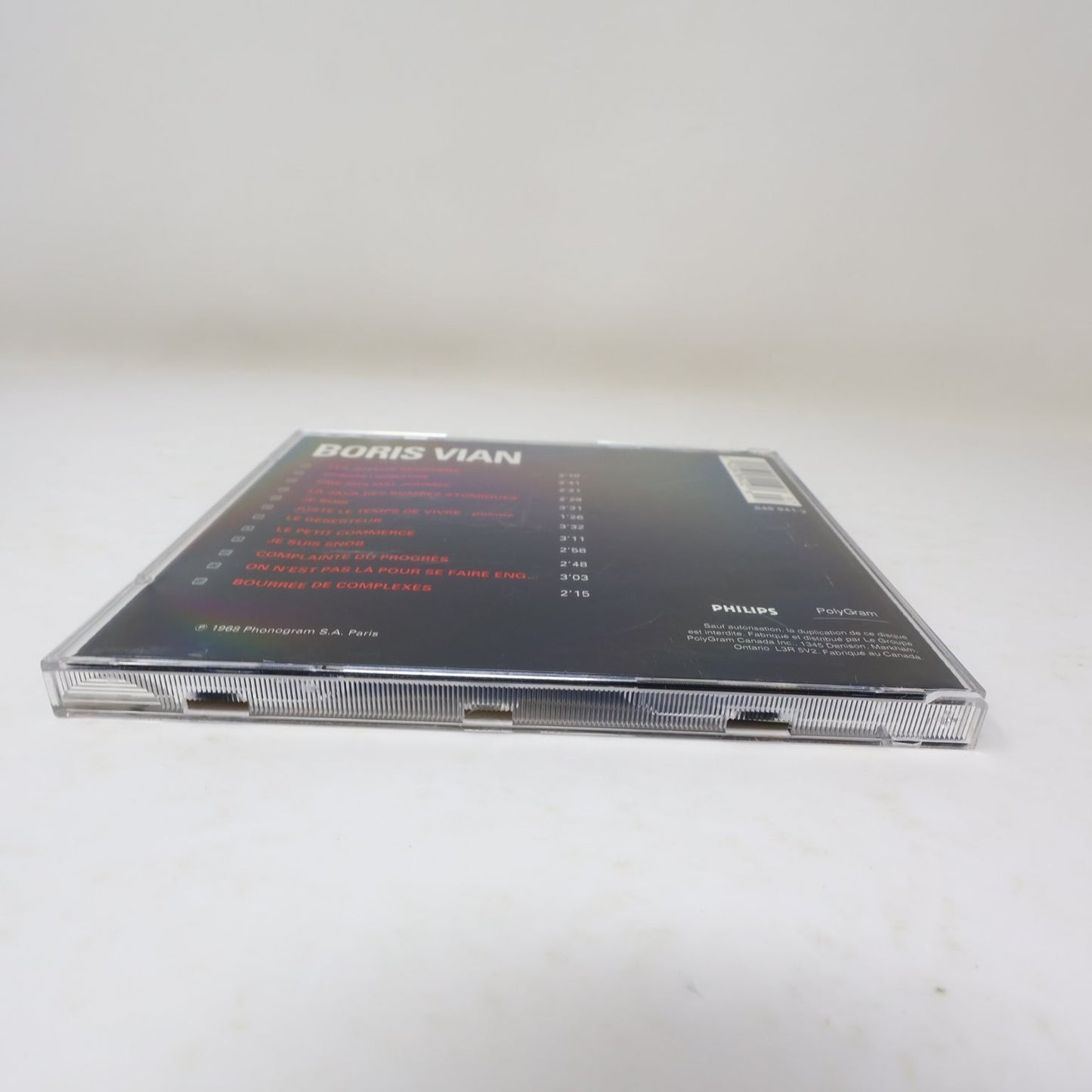 Boris Vian Chansons Possibles Ou Impossibles CD Français/French Chanson Philips