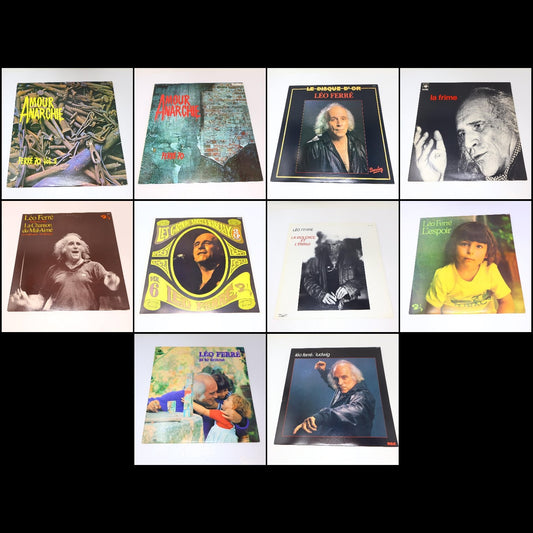Léo Ferré Lot 10 Disques LP Record Amour Anarchie #1-2/Ludwig/Je Te Donne/Frime