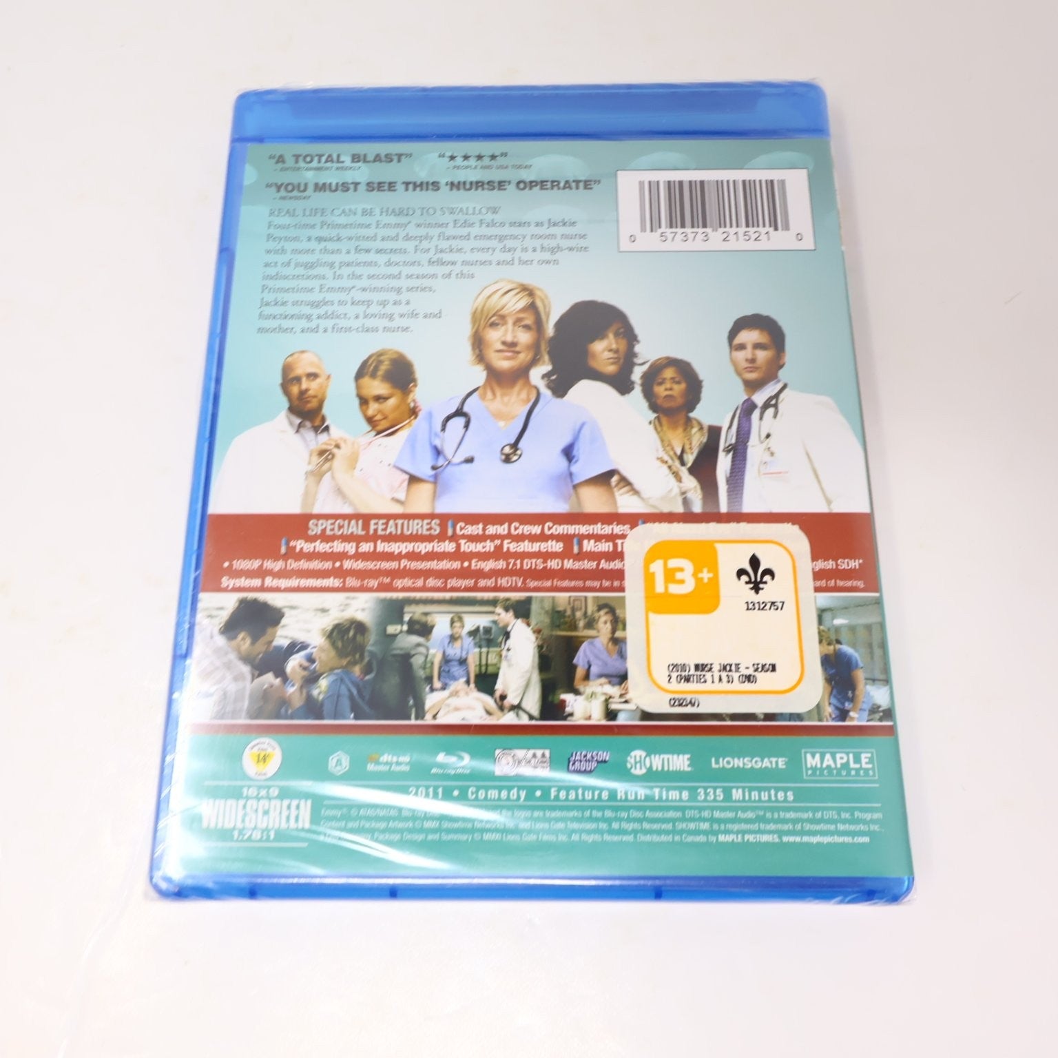 Nurse Jackie Blu-ray Seasons 1-2-3 Factory Sealed Edie Falco Comedy Drama NTSC