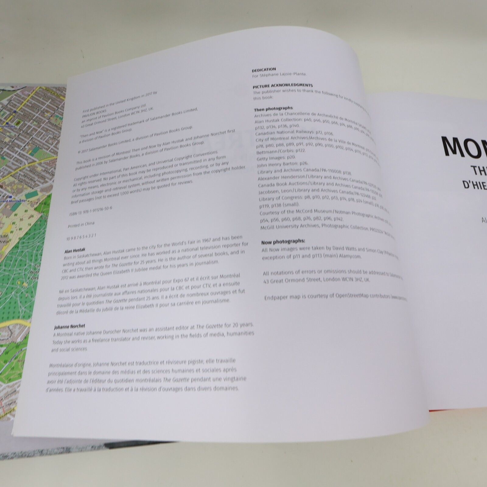 2017 Montréal Then and Now / d'Hier à Aujourd'Hui Alan Hustak Johanne Norchet HC