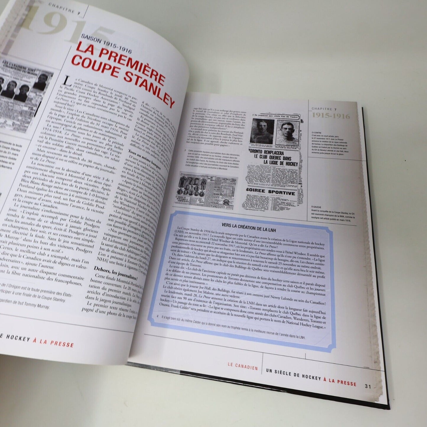 2001 Le Canadien un Siècle de Hockey à la Presse André Duchesne Montréal Livre