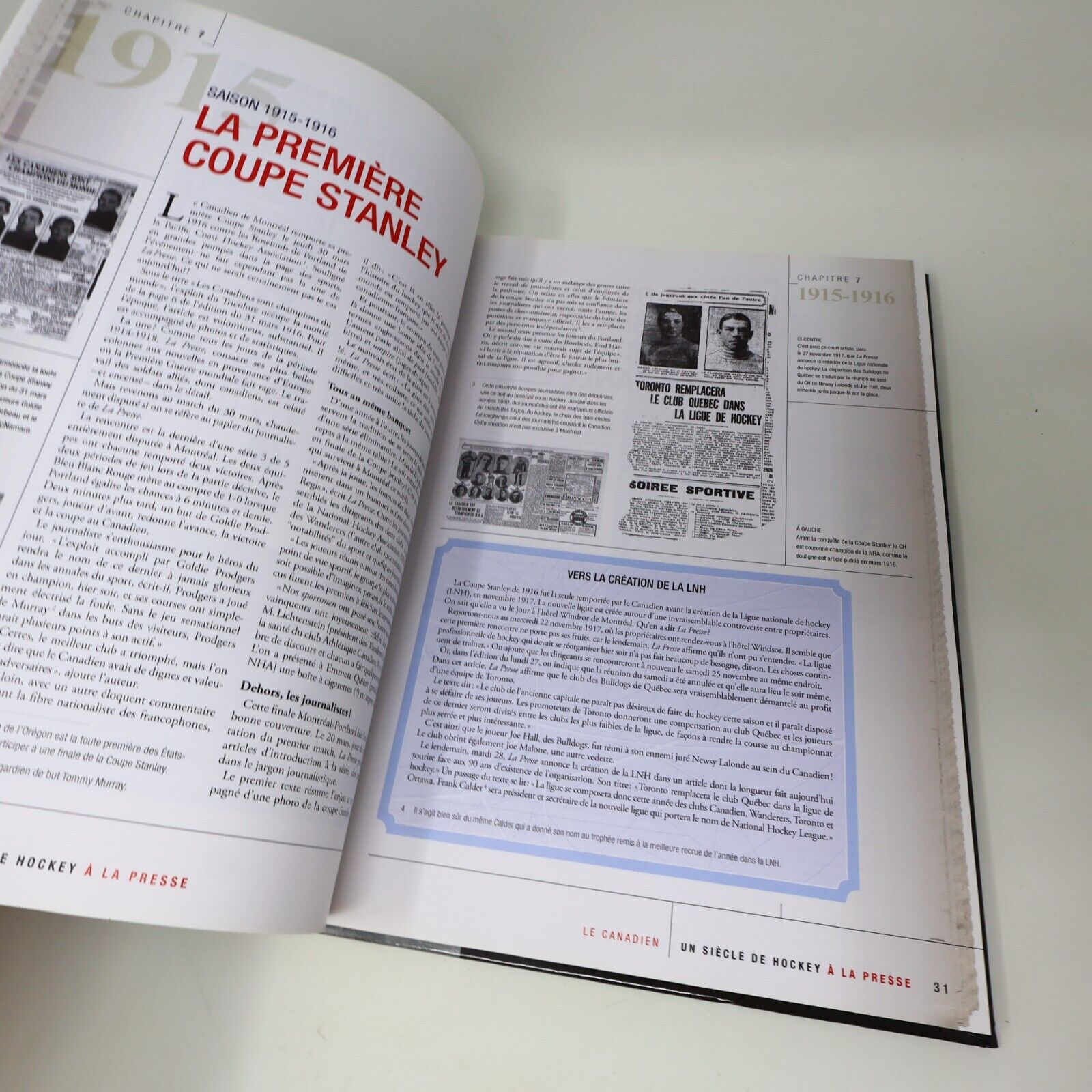 2001 Le Canadien un Siècle de Hockey à la Presse André Duchesne Montréal Livre
