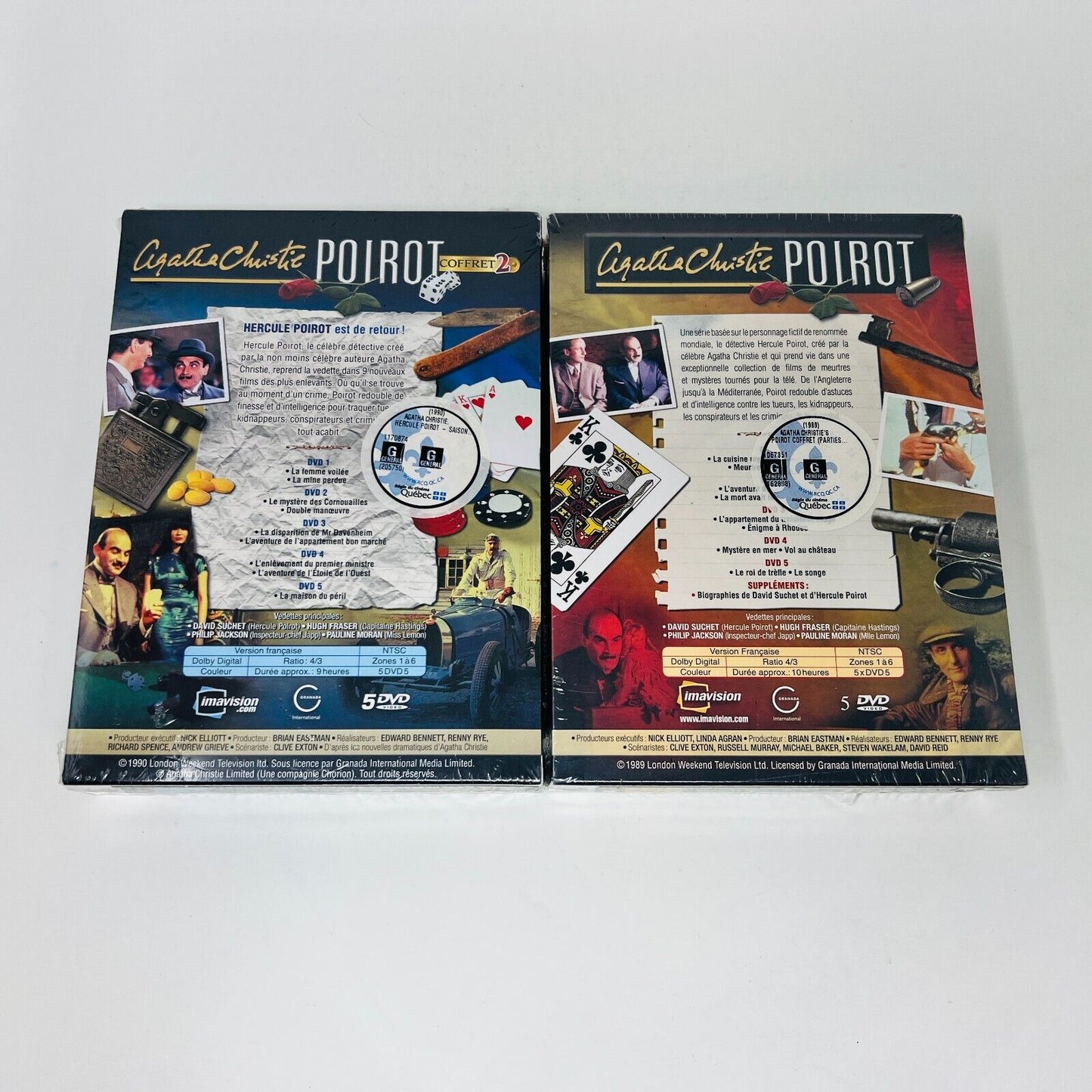 Agatha Christie Poirot Coffrets #1-2 Lot de DVD Scellés en Français/French NTSC