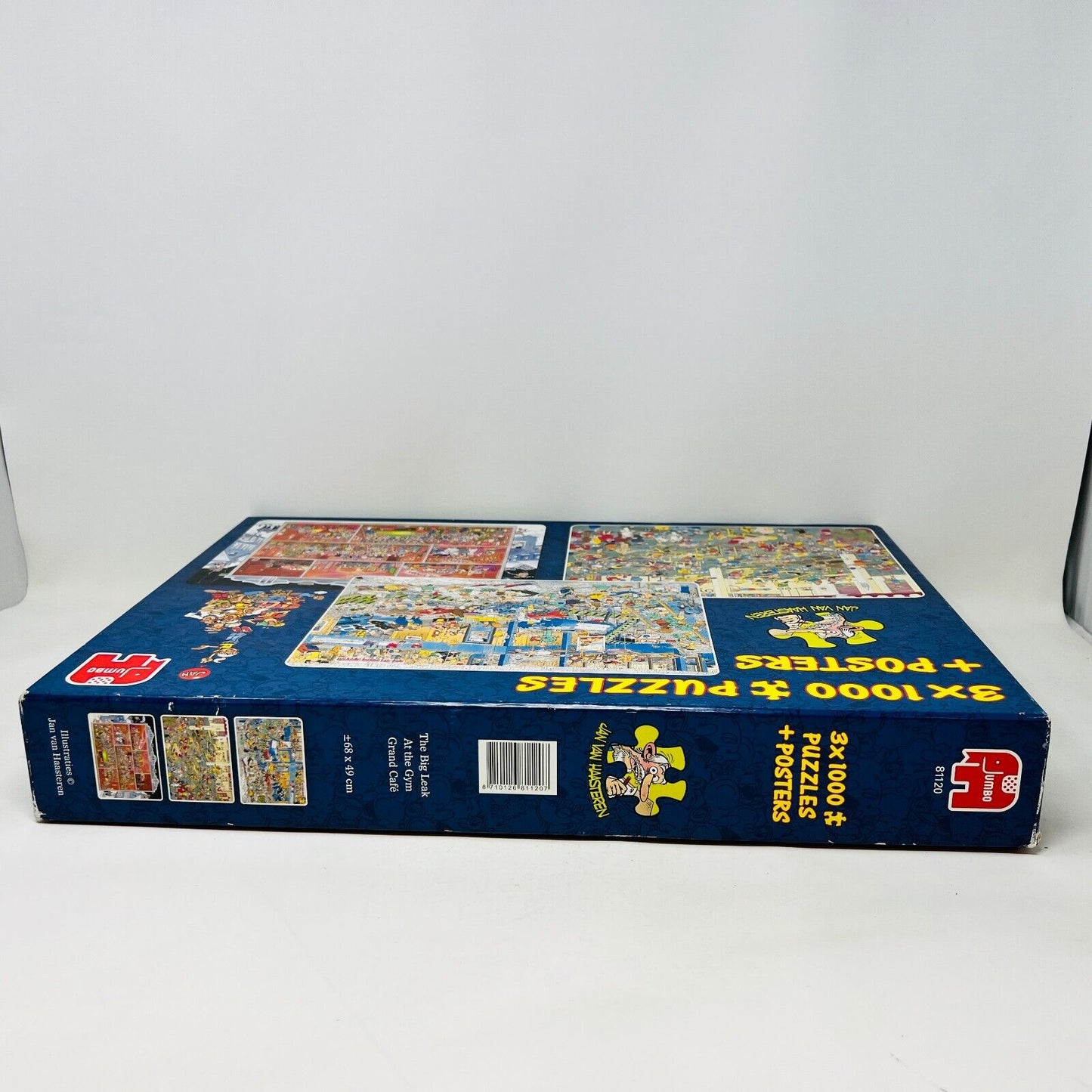 3x 1000 Puzzles + Posters 81120 Complete The Big Leak/Gym/Café Jan Van Haasteren