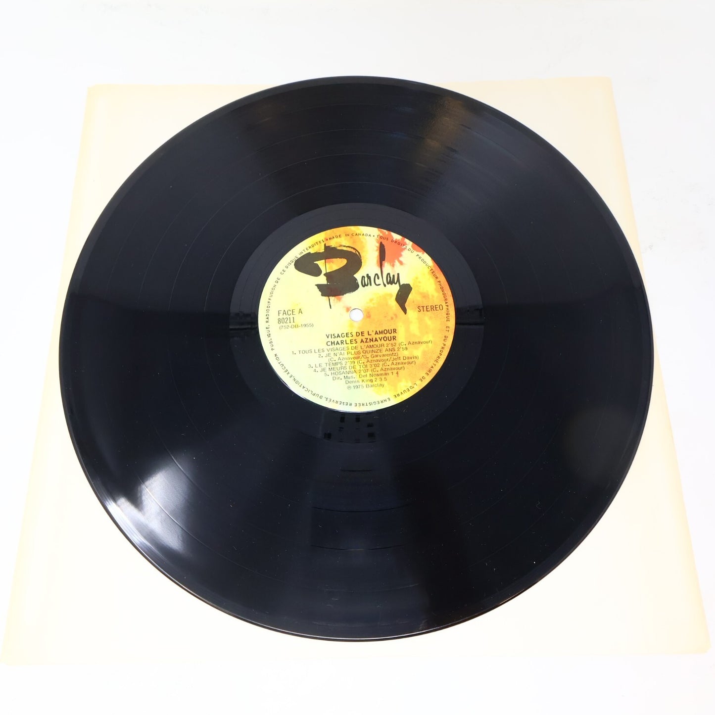 Charles Aznavour Lot 4 Disques Idiote je T'Aime/Visages de L'Amour/Désormais LP
