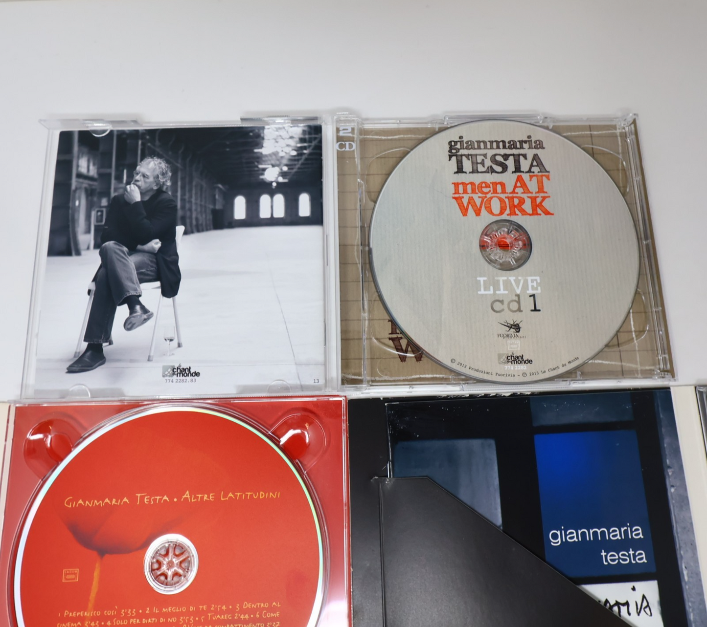 Gianmaria Testa 3 CD Lot Altre Latitudini/Vitamia/Men At Work Live Jazz/Folk/Pop