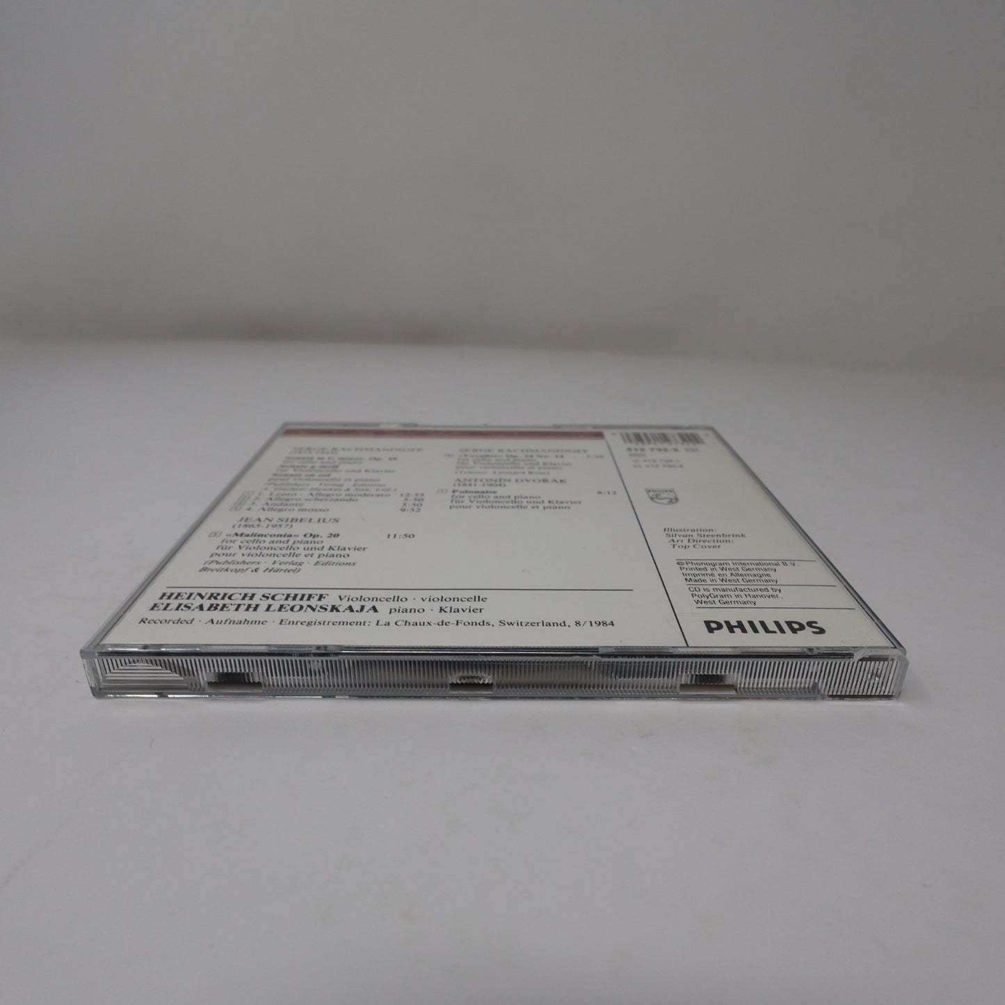 Rachmaninoff/Dvořák/Sibelius Cello Sonata/Vocalise CD Heinrich Schiff/Leonskaja